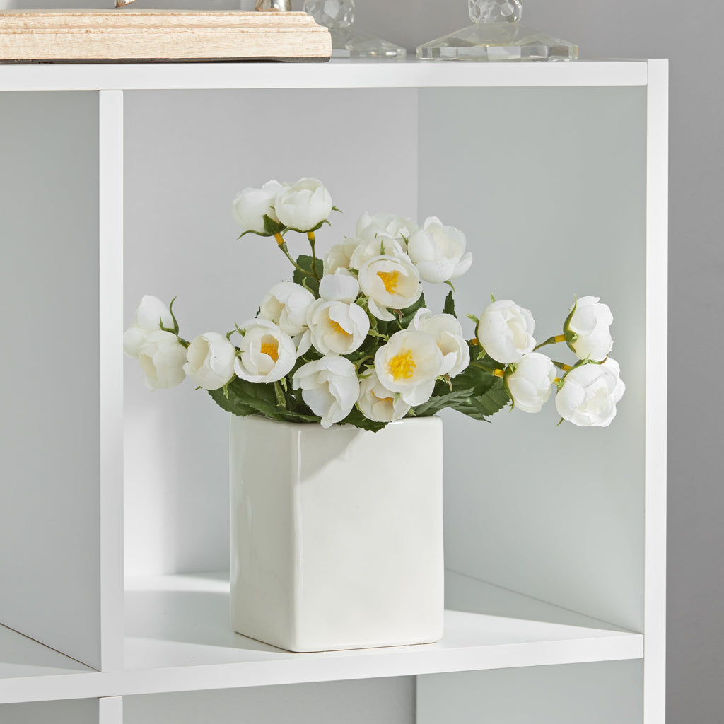 6 Cube Storage Organizer, White Portable for Home