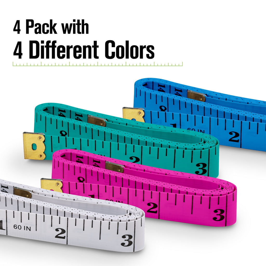 4 Pack Body Measuring Tape Body Tape Measure, Soft Flexible Measuring Tape for Body Measurements Sewing Fabric Clothi... - Image 5