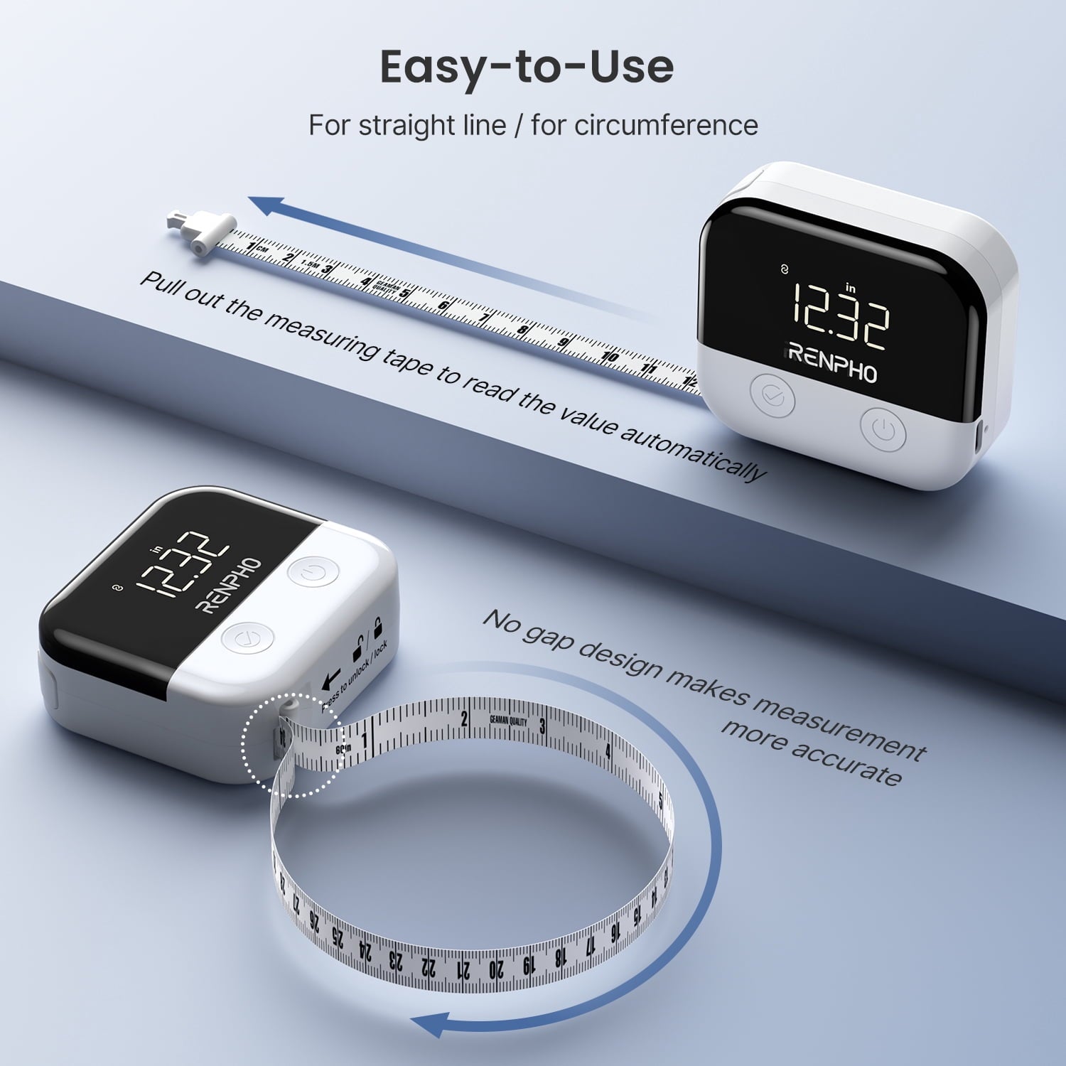 Smart Tape Measure for Weight Loss, Bluetooth Fitness Equipment with App, Retractable - Image 6