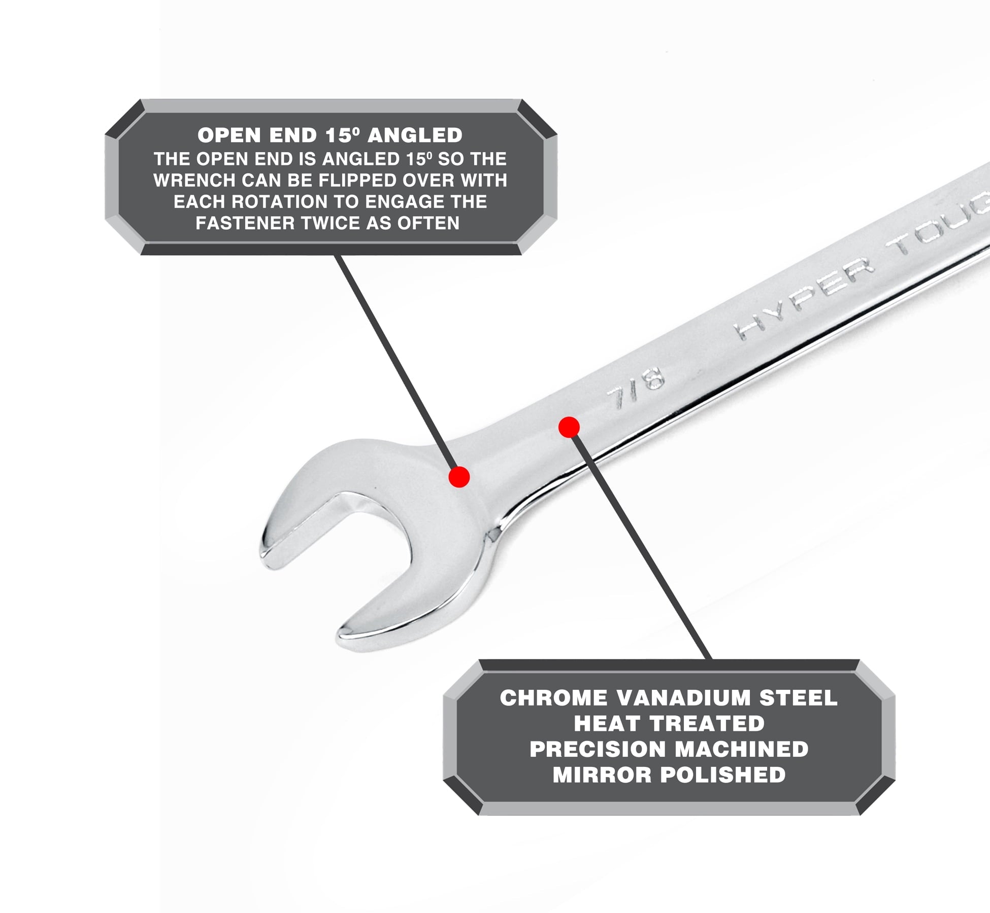 11-Piece SAE Combination Wrench Tool Set, Hand Tools - Image 6