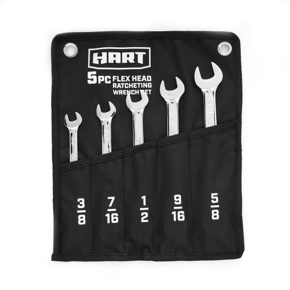 HART 5 Piece Flex Head Ratcheting Wrench Set SAE, New Condition - Image 2