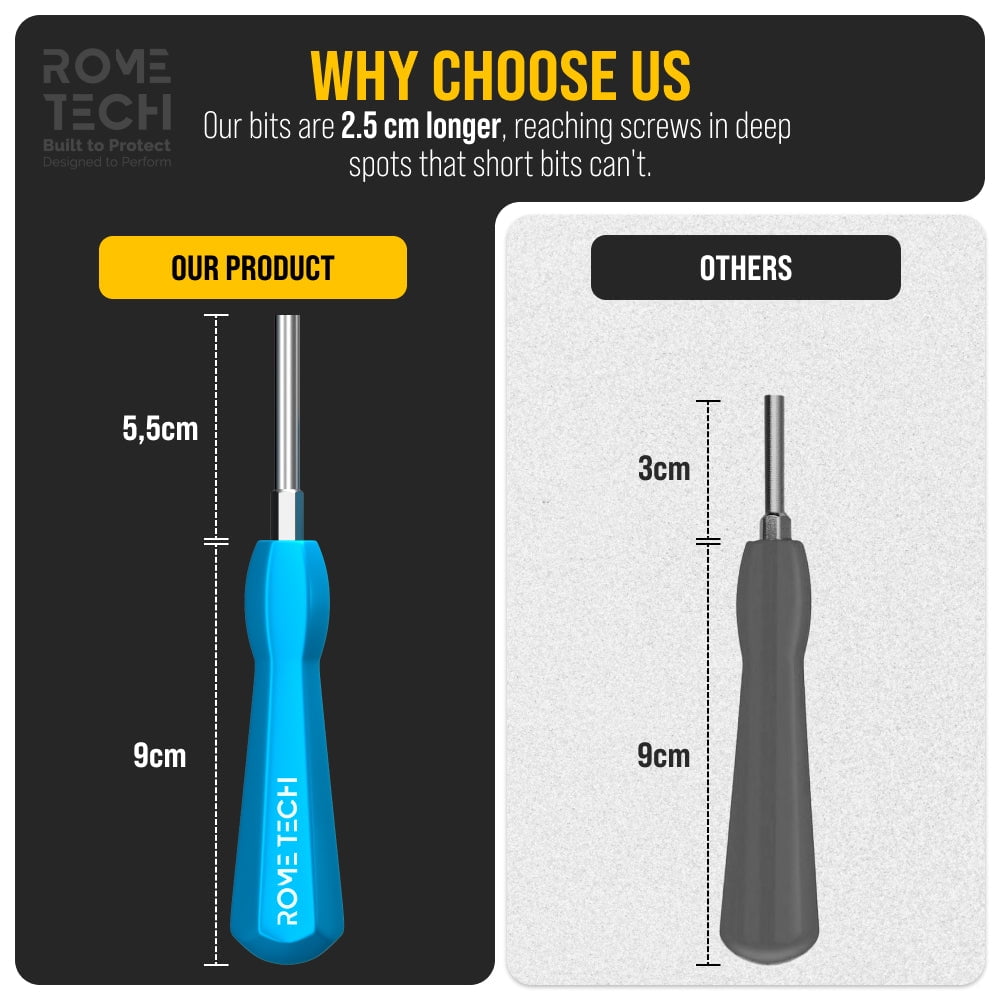 Gamebit Screwdriver 3.8mm 4.5mm & Tri-Wing Screwdriver Gameboy Set - Image 2