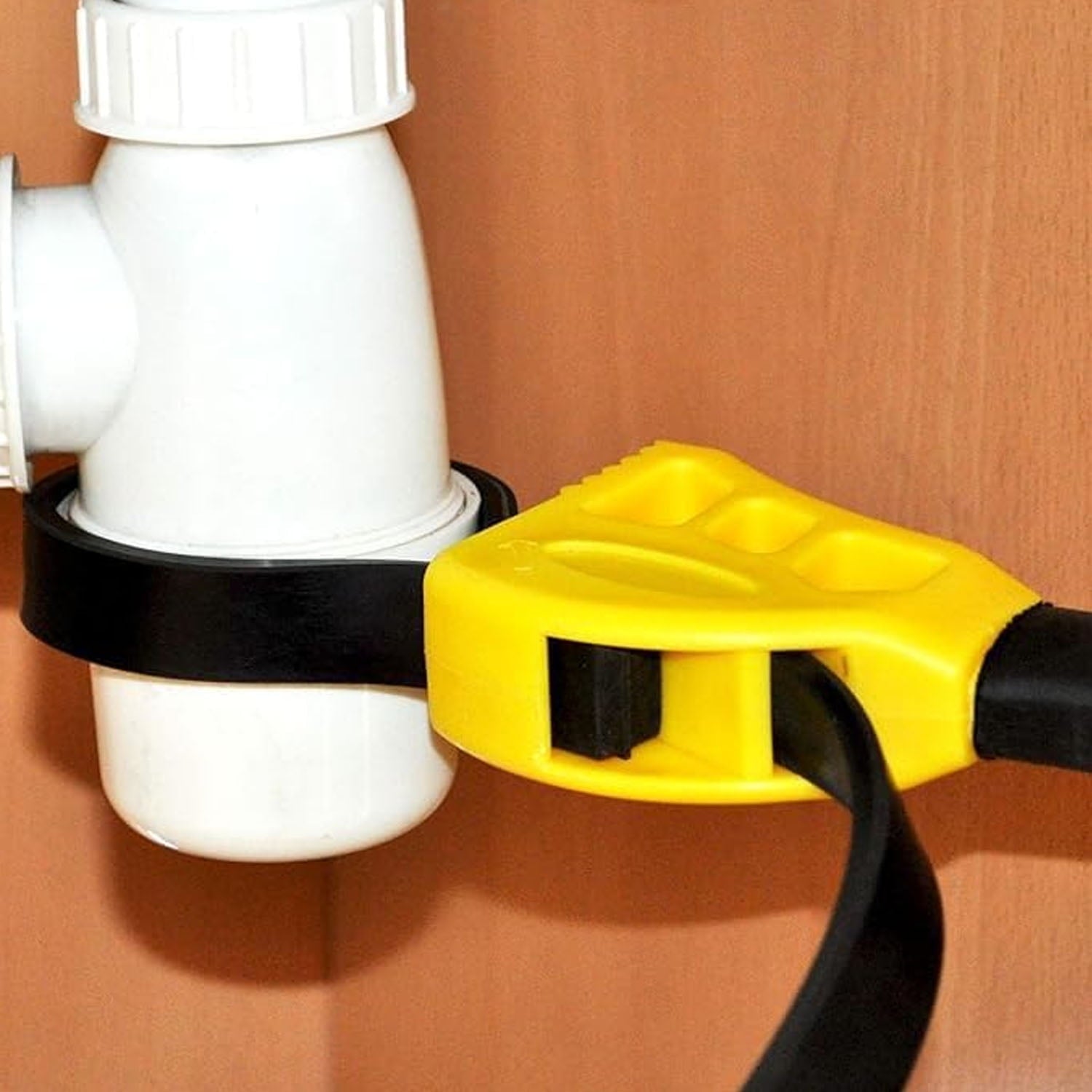 Adjustable Set - 2pcs, Plumbing for Tight Spaces Use as Jar Opener, Pipe , Rubber Strap es Used , Plumber Tools - Image 2
