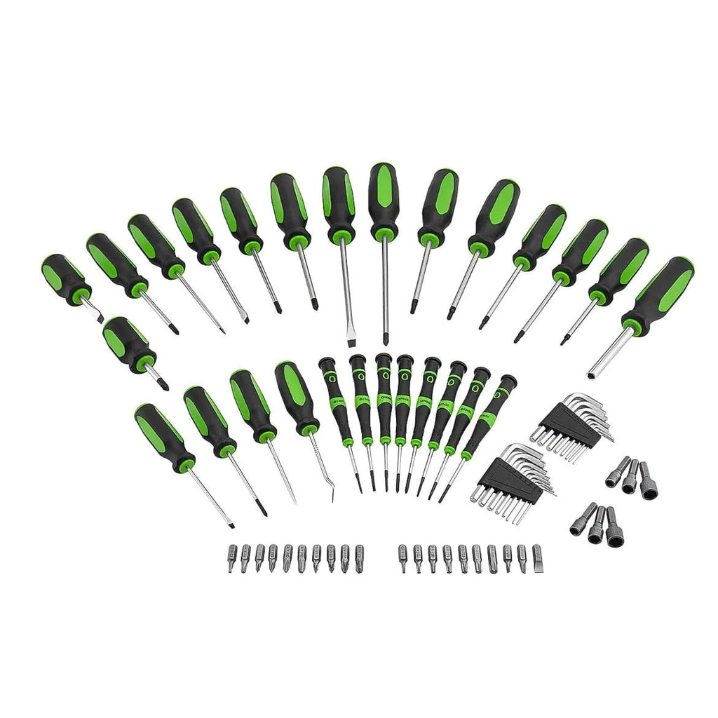 70-Piece Screwdriver Set with Comfort-Grip Handles, Magnetic Tips & Storage Rack Chrome Vanadium Tools for Home, DIY ... - Image 2