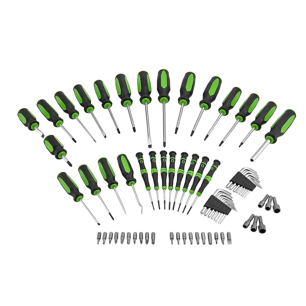 70-Piece Screwdriver Set with Comfort-Grip Handles, Magnetic Tips & Storage Rack Chrome Vanadium Tools for Home, DIY ... - Image 2