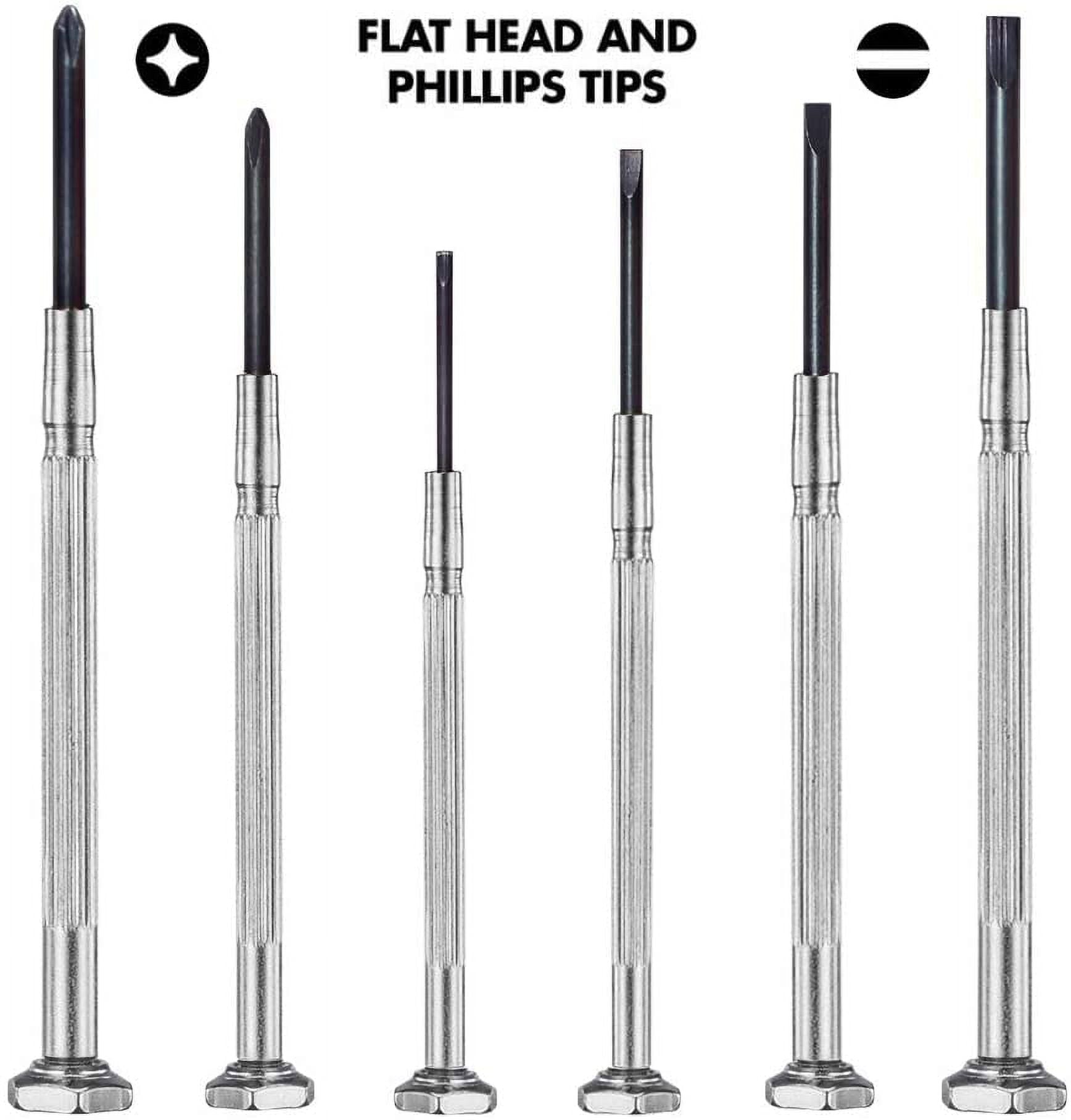 N1 Mini Screwdriver Set with Case, Precision Screwdriver Kit with 6 Different Size Flathead and Phillips Screwdrivers... - Image 5
