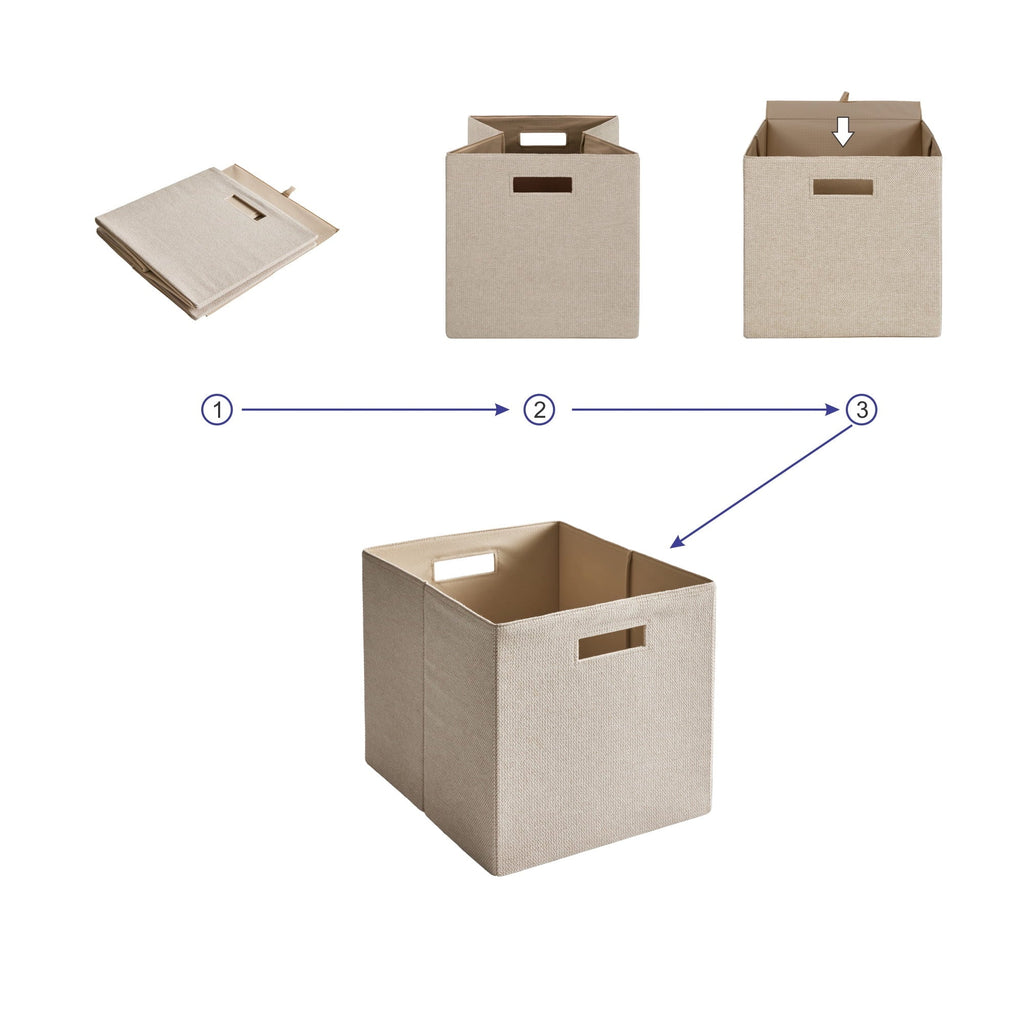 Better Homes &amp; Gardens Collapsible Fabric Cube Storage Bin, Vanilla