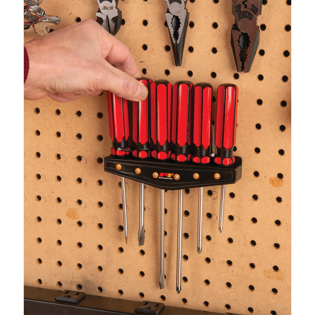 W1785 6 Pc. Screwdriver Set - Phillips, Slotted, Alloy Steel Shafts, Chrome-Plated, Fluted Handles, Added Length for ... - Image 5