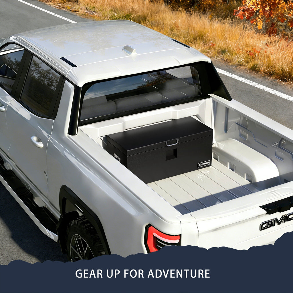 36 x 15 x 15 Inch Steel Truck Bed Tool Box, Heavy Duty Weather-Resistant Utility Storage Chest for Pickup Trucks, Tra... - Image 3