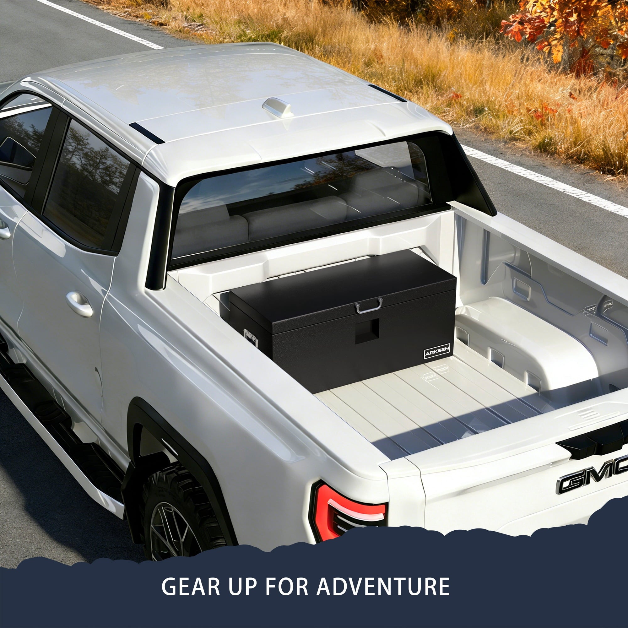 36 x 15 x 15 Inch Steel Truck Bed Tool Box, Heavy Duty Weather-Resistant Utility Storage Chest for Pickup Trucks, Tra... - Image 3