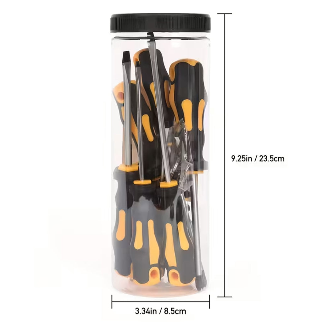 12-Piece Magnetic Screwdrivers Set, 5 Phillips and 5 Slotted Tips Professional Cushion Grip Screwdriver Set with Glove - Image 4