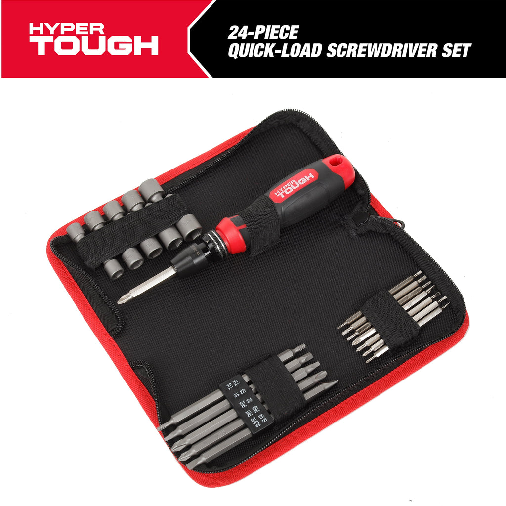 Hyper Tough 24-Piece Quick-Load Screwdriver Set, Model 42432 - Image 3