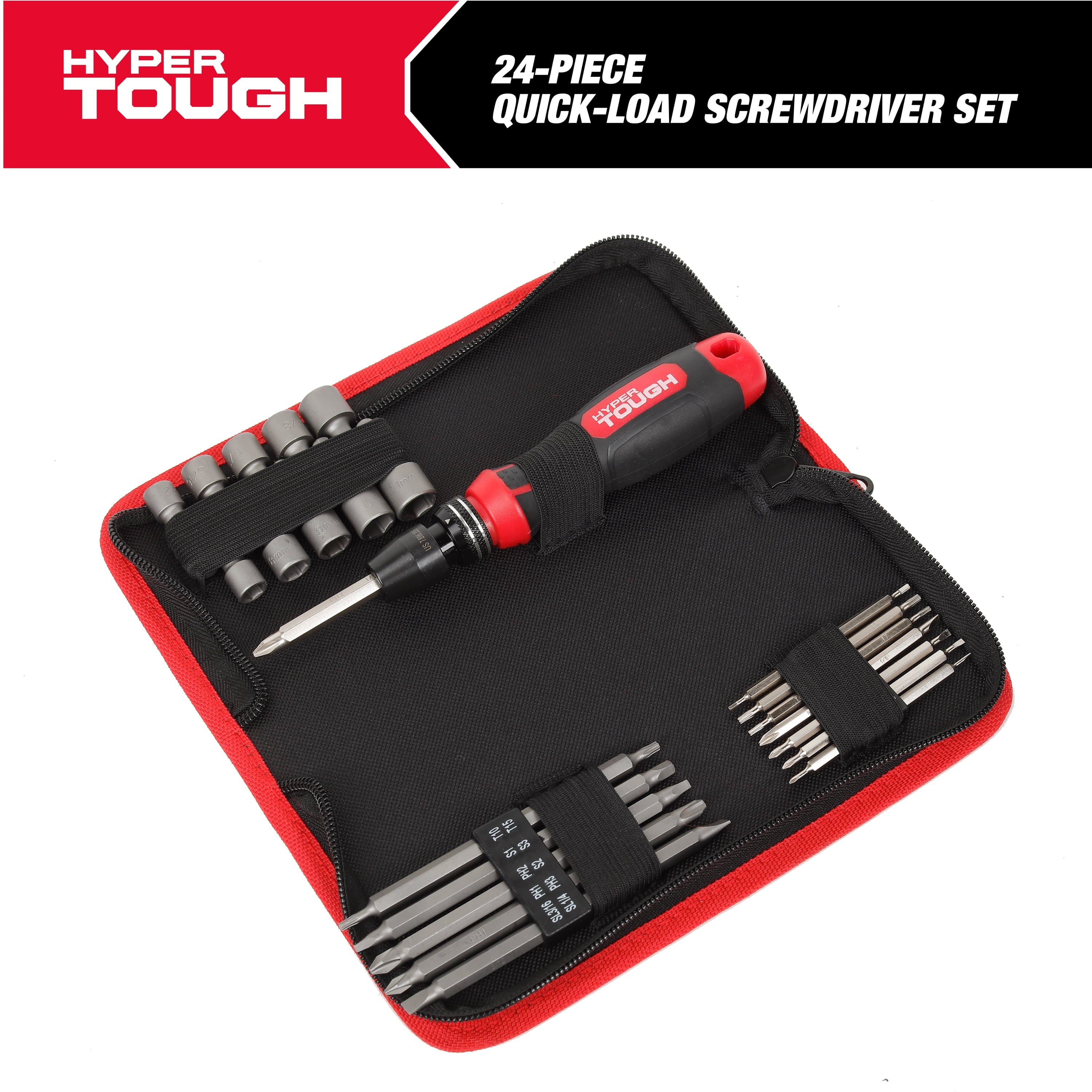 Hyper Tough 24-Piece Quick-Load Screwdriver Set, Model 42432 - Image 3