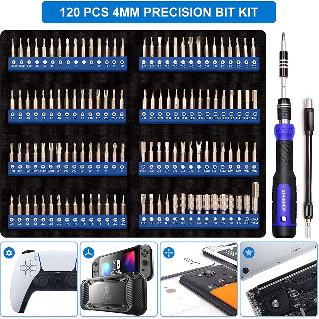191 in 1 Precision Screwdrivers Sets, Magnetic 1/4 Inch Nut Driver Set, Multi Repair Tool Kits for iPhone, Electronics, Computer, Tablet , X - Image 2