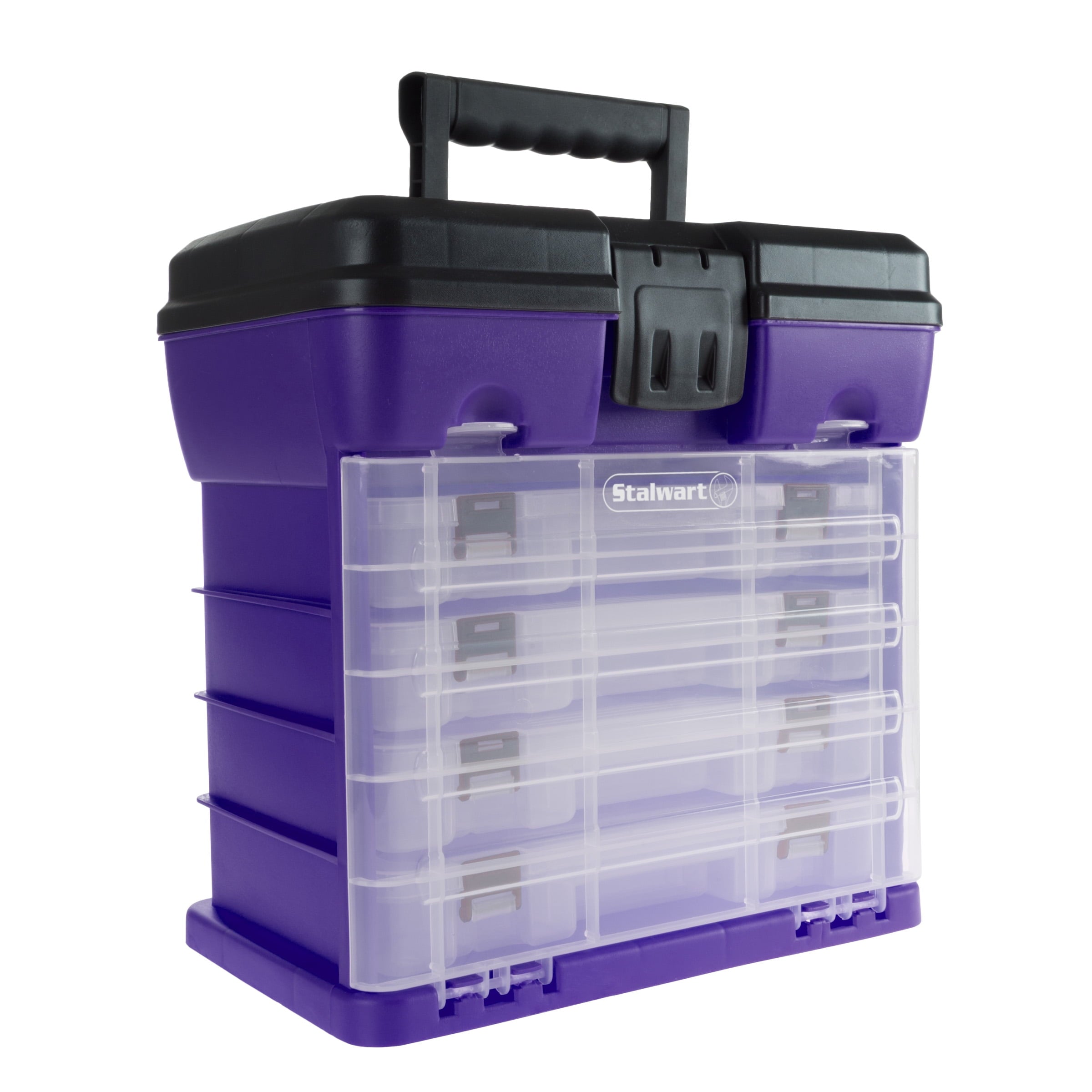 and Tool Box-Durable Organizer Utility Box-4 Drawers with 19 Compartments Each for Hardware Fish Tackle Beads and Mor... - Image 6