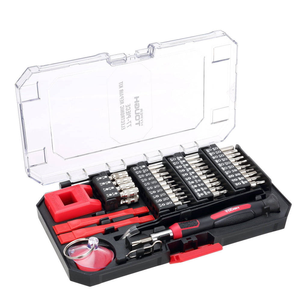 77 Piece Precision Tool Kit with Magnetic Screwdriver, Standard Size Bits, and Case, New Condition - Image 4
