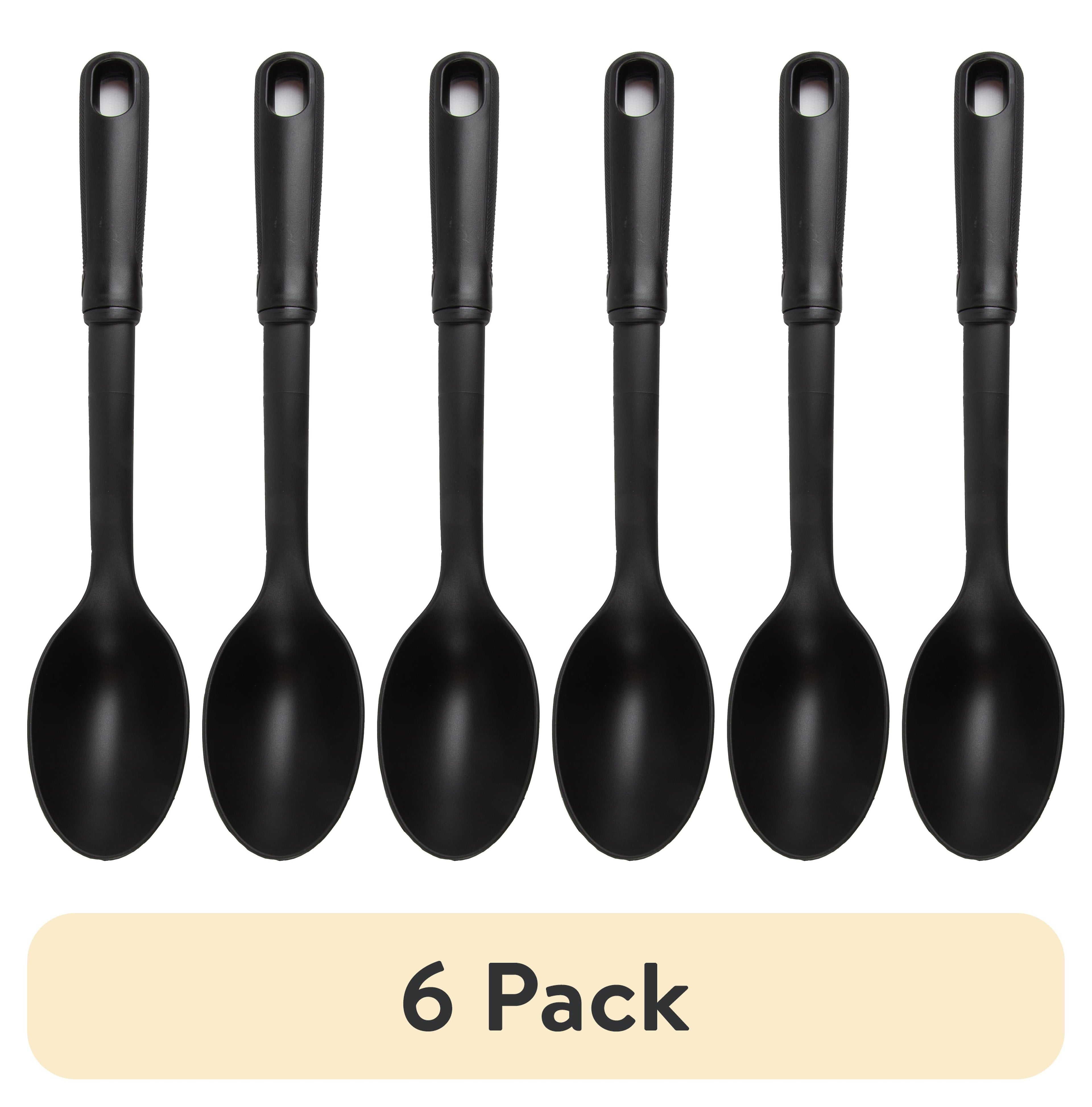 Nylon Solid Basting Spoon, Soft-Touch Handle, Black,