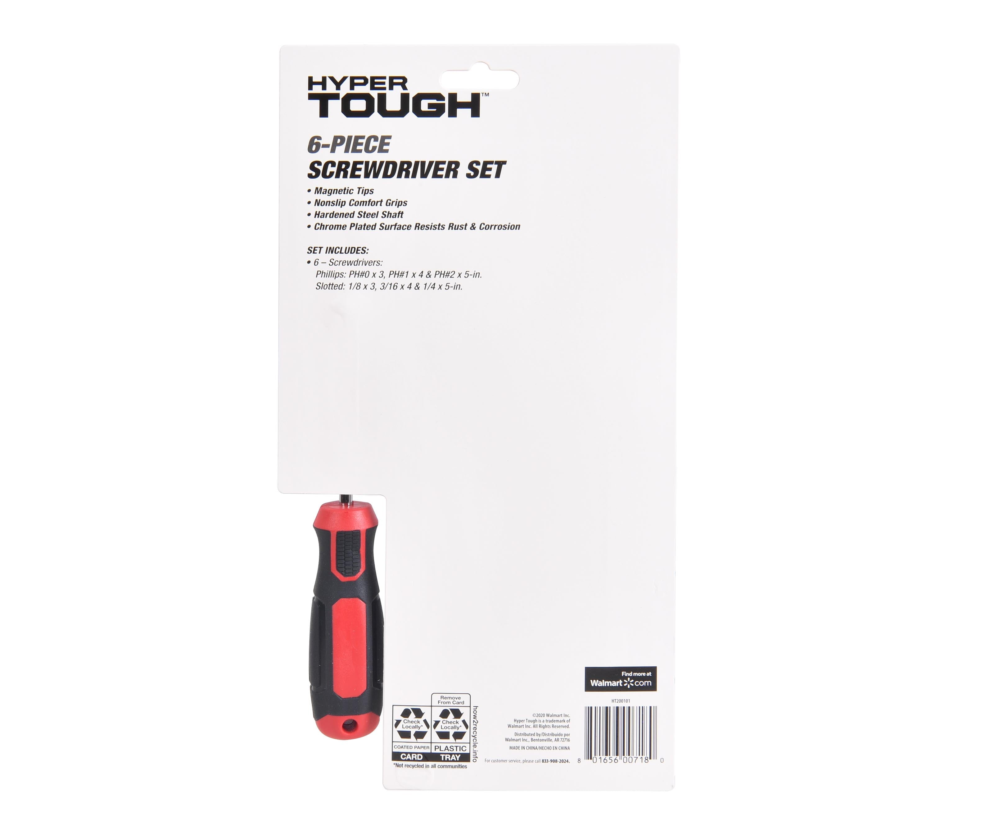 Heavy-Duty 6-Piece Full Size Steel Screwdriver Set, 0 V - Image 4