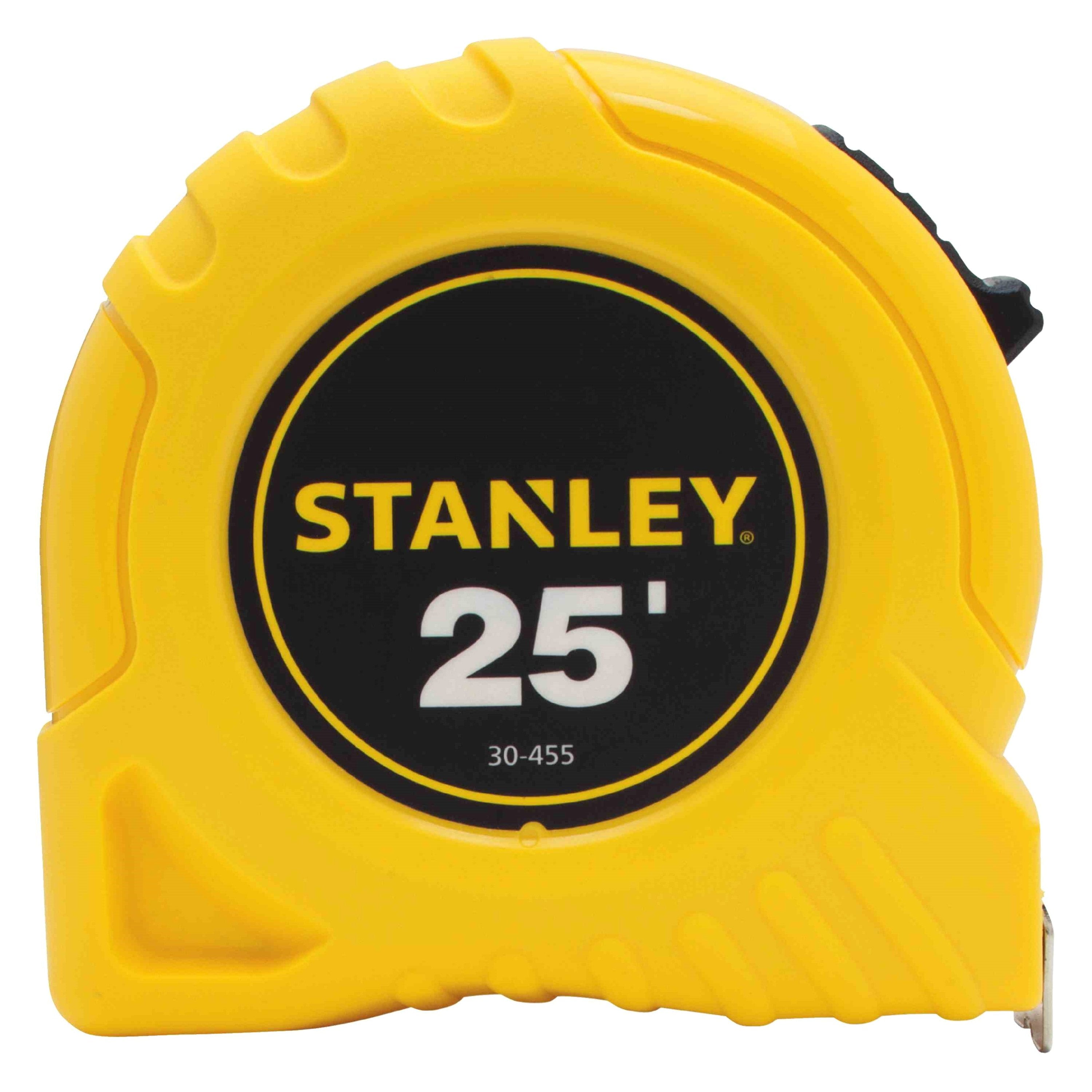 Stanley Power Return Tape Measure, Plastic Case, 1" x 25ft, Yellow - Image 2