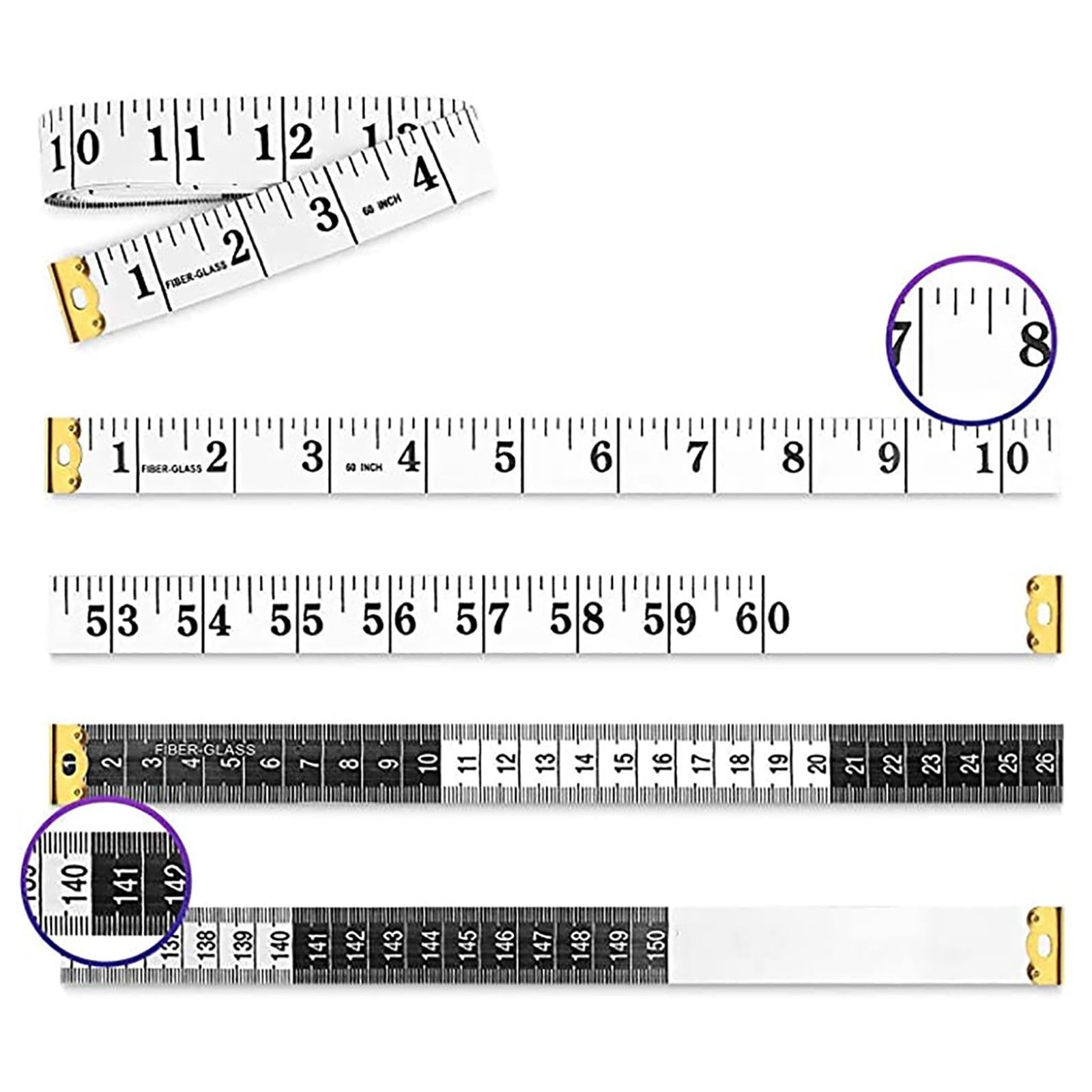 Shiogb Clearance Measuring Tool Rose Red, Measuring Tape for Body Fabric Sewing Tailor Cloth Knitting Home Craft Measurements, Measuring Too - Image 5