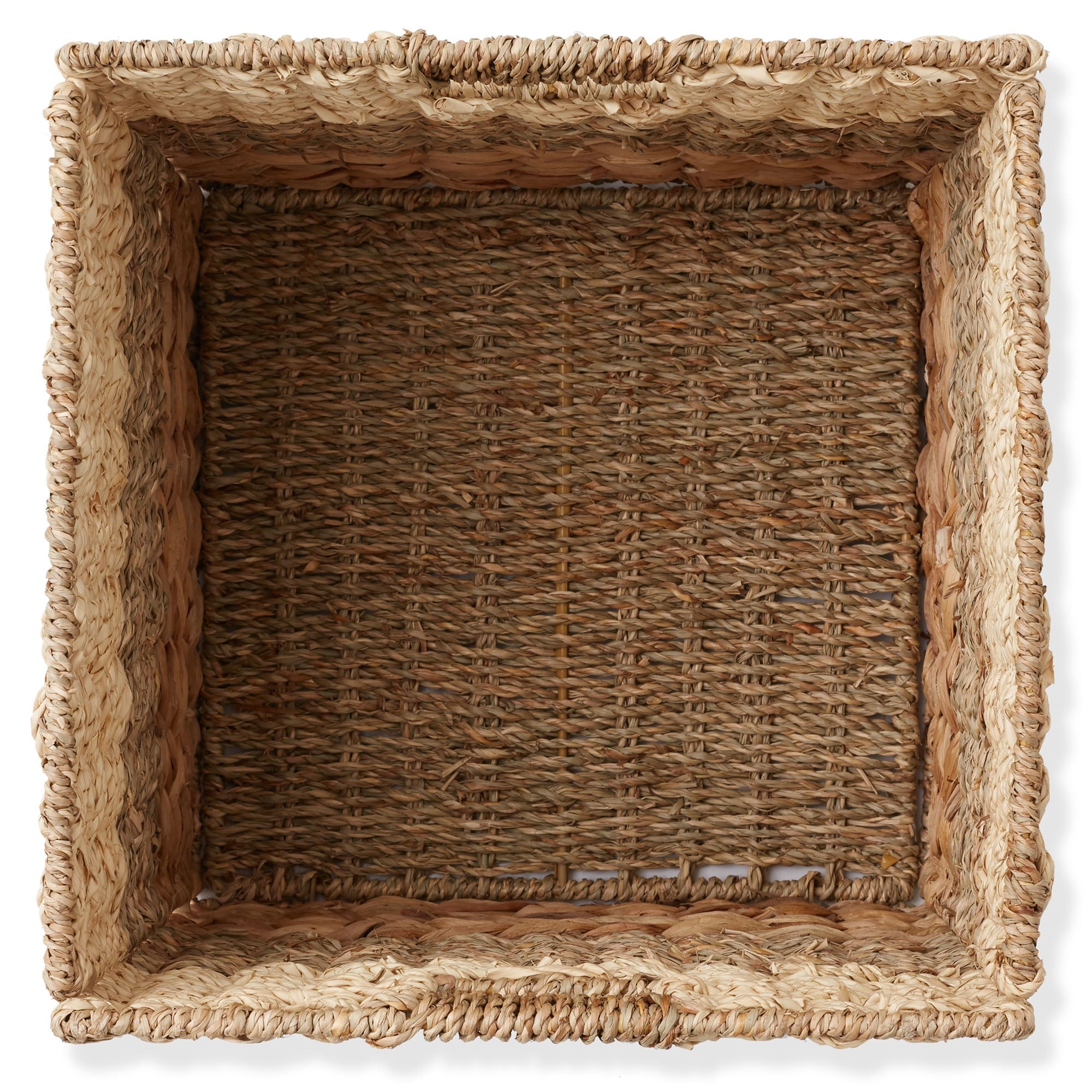 13" x 13" Water Hyacinth Storage Baskets, Natural - Set of 2 Collapsible Cube Organizers, Woven Bins for Bathroom, Bedroom, Laundry, Pantry, Shelves