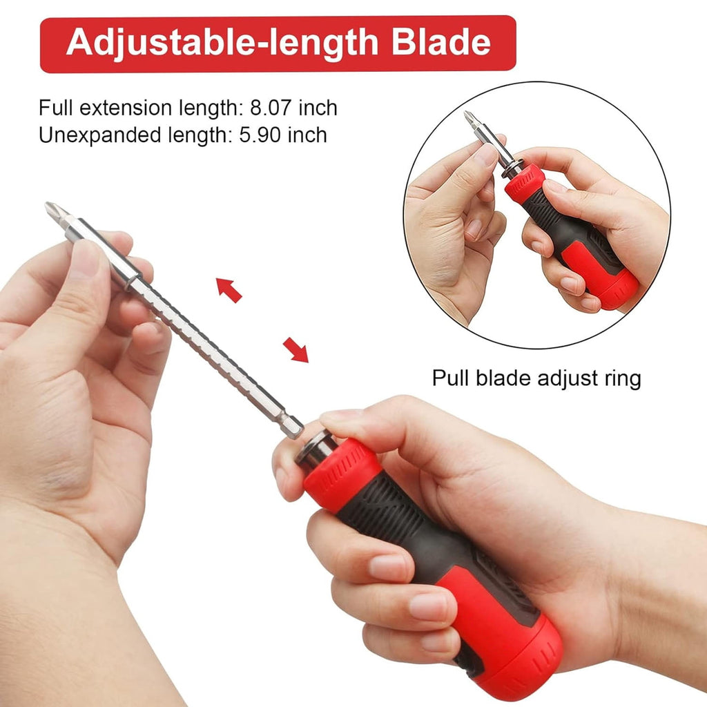 Multi Screwdriver 13-in-1 Screw Driver Adjustable Screwdriver Set Multitool All in One with Torx Security, Flat Head,... - Image 6