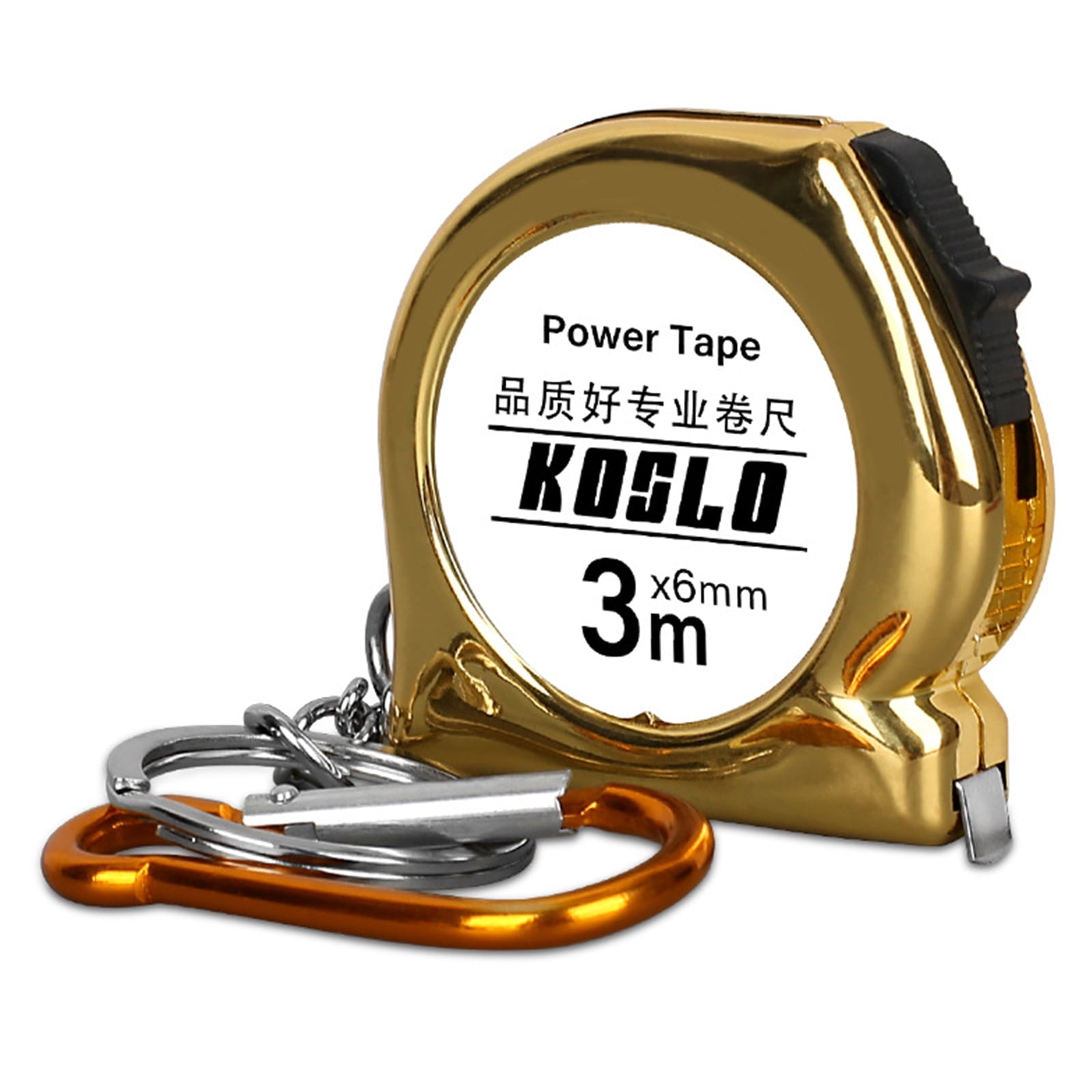 Pocket Sized Retractable Measuring Tape 3Meter Steel Scale Tape Measure Carabiner Mount Lightweight ABS Construction - Image 5