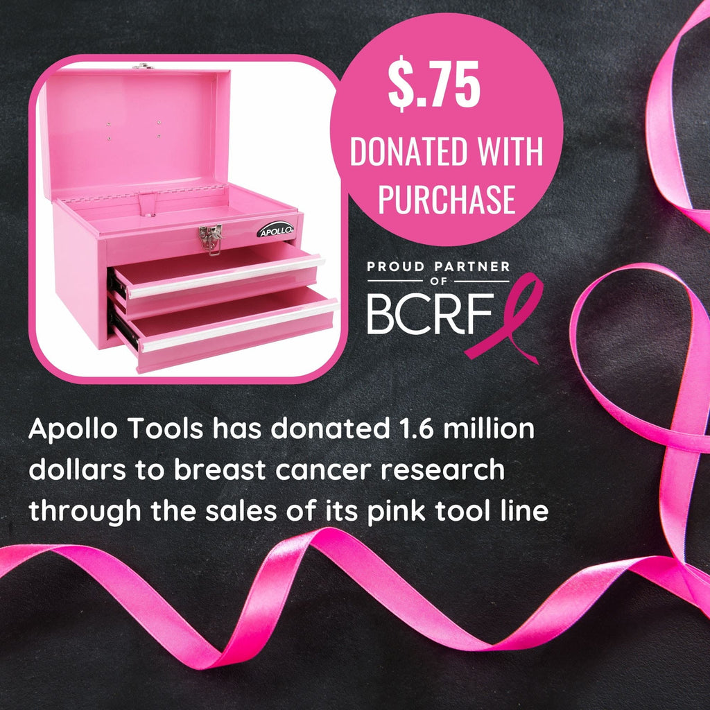 Apollo Tools 2-Drawer Pink Steel Chest -- DT5010P - Image 5
