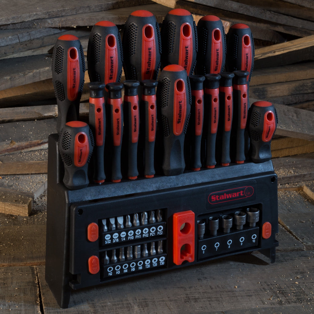 39-Piece Magnetic Screwdriver Set Tool Kit with Storage Rack - Image 6