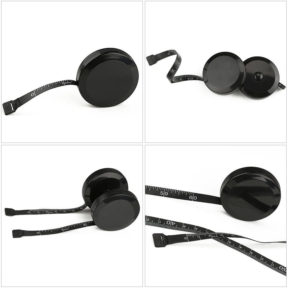 Raindrops 1.5m Flexible Measuring Tape Tool in Black, ABS PVC Material, Portable and Lightweight for Home and Use - Image 6