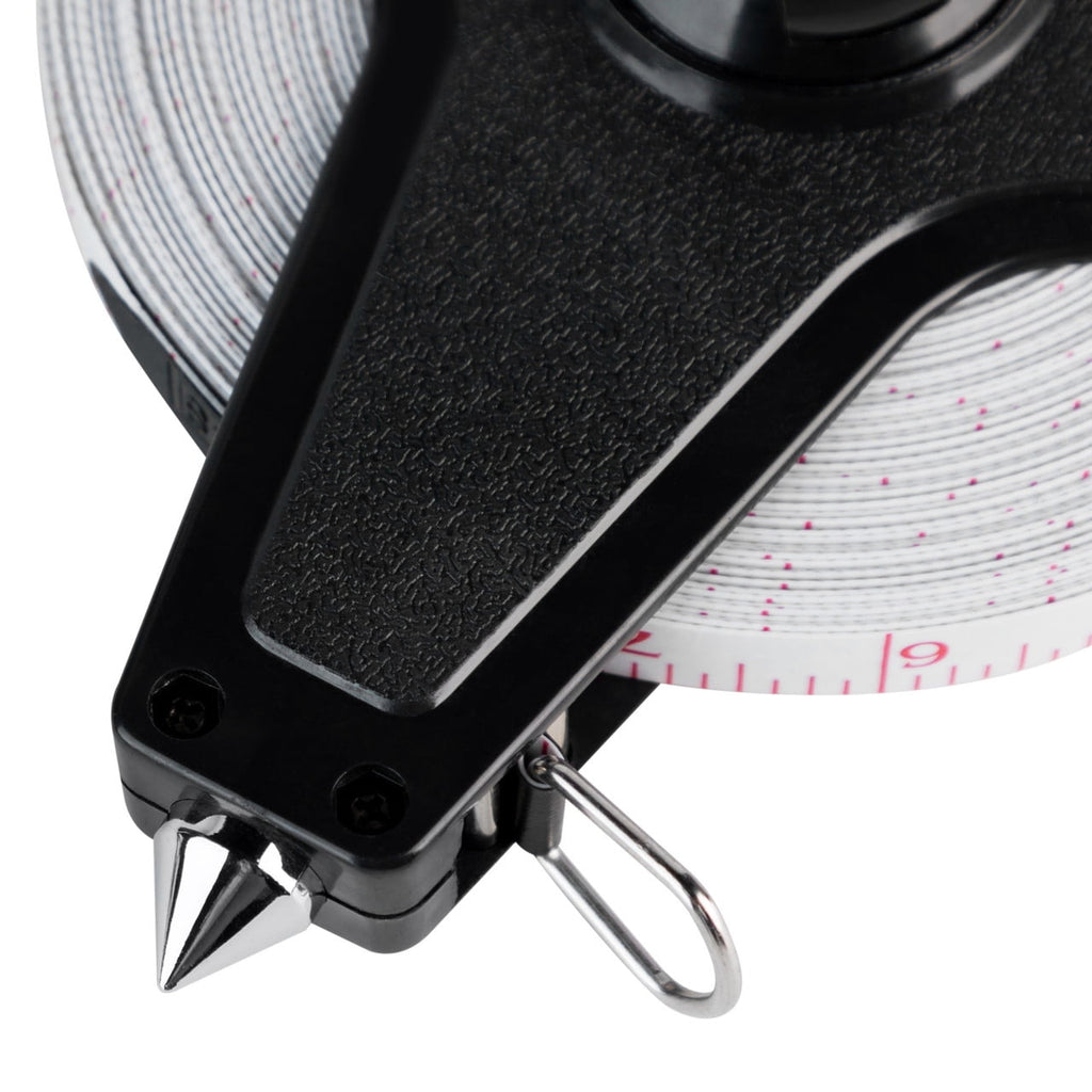 Champion Sports Closed Reel Measure Tape, 100 ft - Sturdy Measuring Tapes with Hand Crank for Track and Field, Long Jump, Landscaping - Dura - Image 4