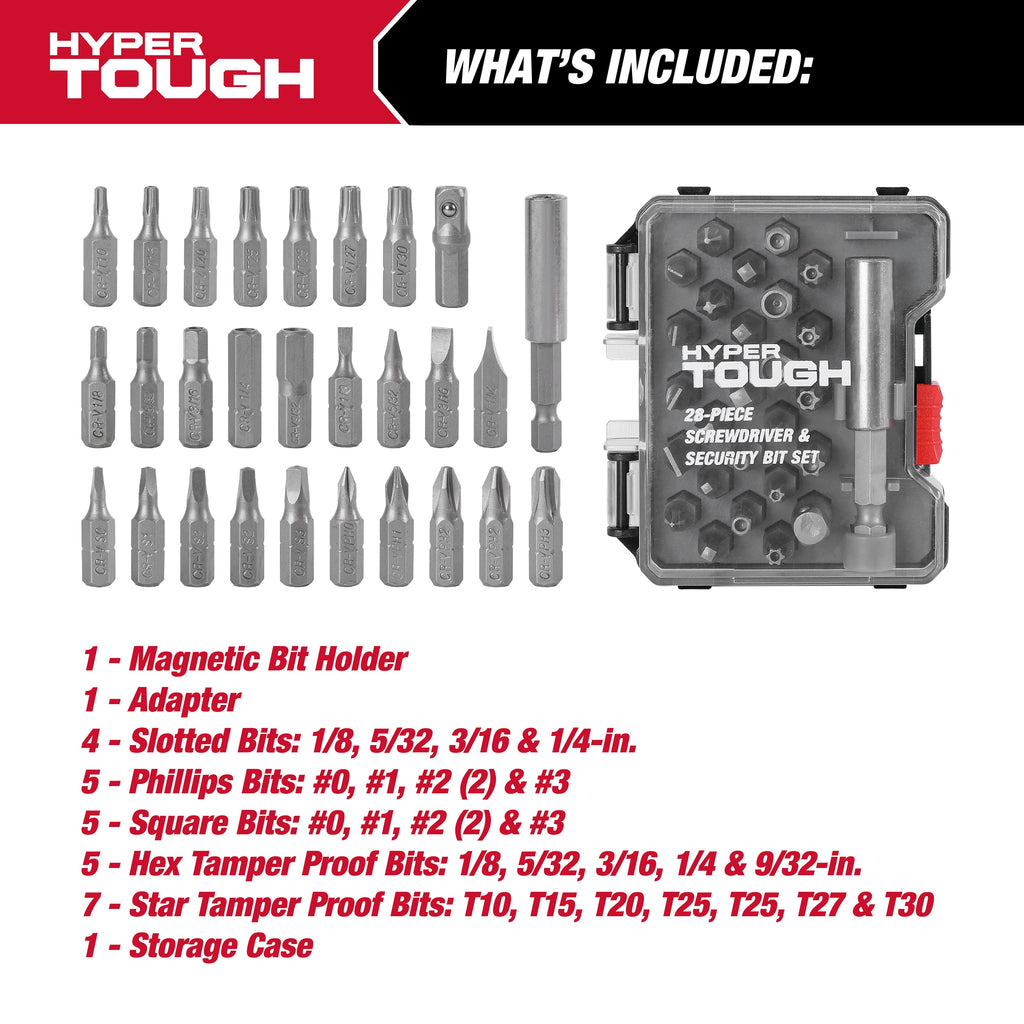 28-Piece Security and Screwdriver Bit Set in Case - Image 2