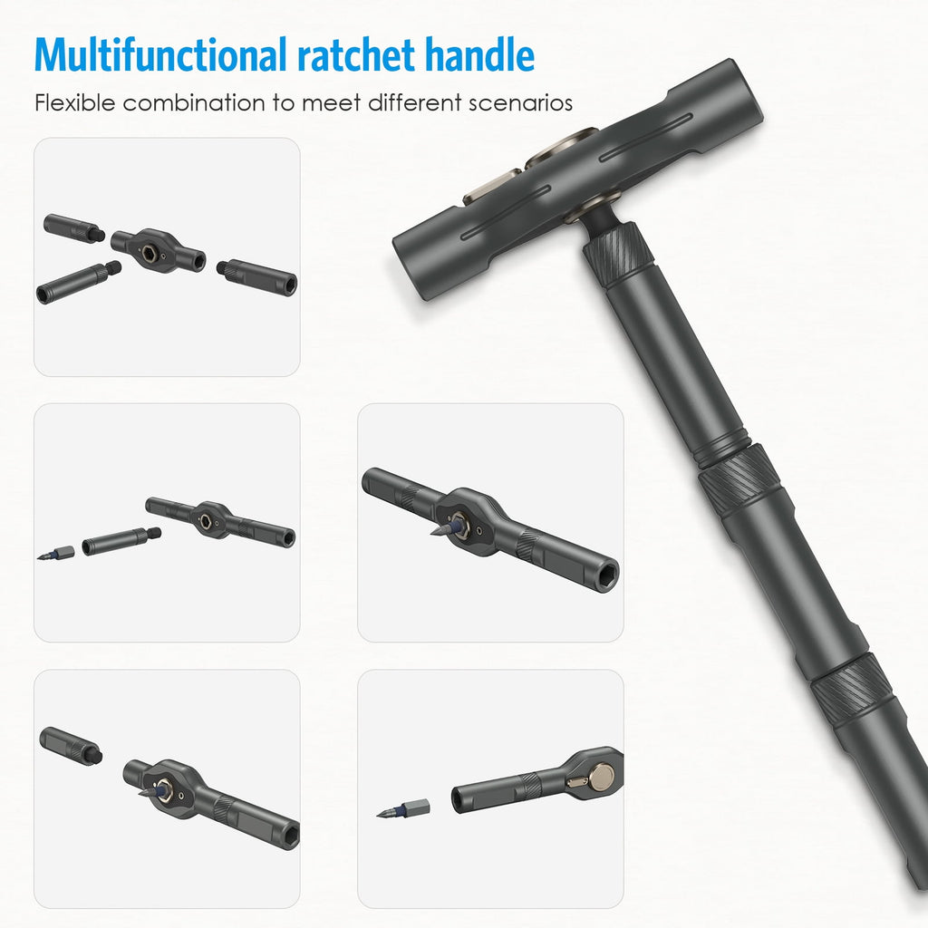 Screwdriver Set, 42 in 1 Magnetic Ratchet Screwdriver Set with T Handle Multi Bits Screwdriver for Electronics Mainte... - Image 3