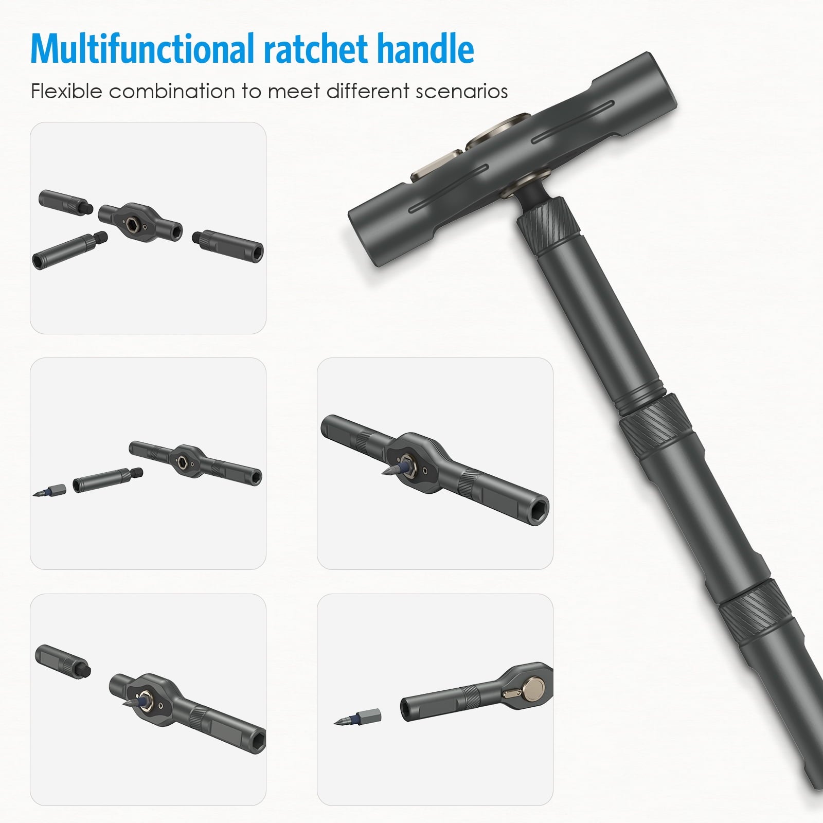 Screwdriver Set, 42 in 1 Magnetic Ratchet Screwdriver Set with T Handle Multi Bits Screwdriver for Electronics Mainte... - Image 3