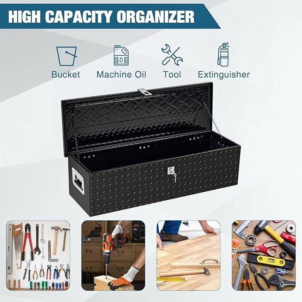 40 Inch Underbody Truck Tool Box with T-Handle Lock, Heavy Duty Truck ToolBox Truck Storage Organizer Tool Box Chest ... - Image 6