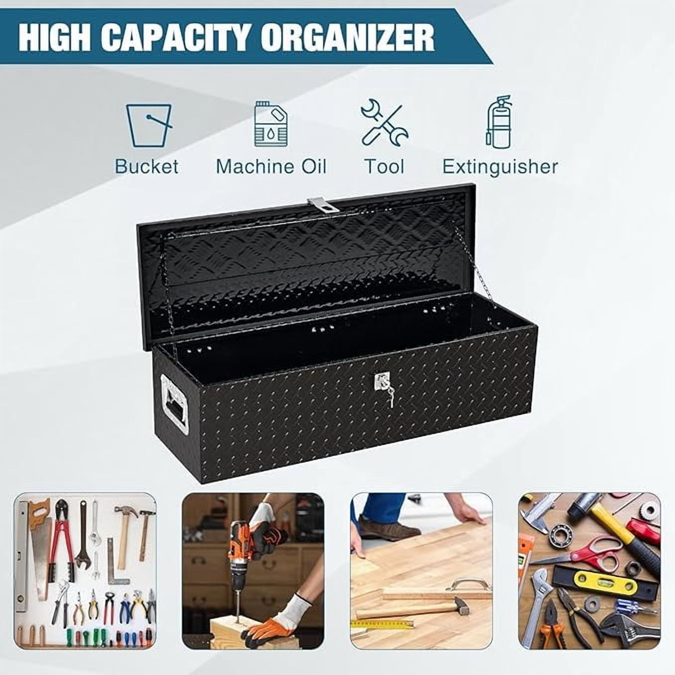 40 Inch Underbody Truck Tool Box with T-Handle Lock, Heavy Duty Truck ToolBox Truck Storage Organizer Tool Box Chest ... - Image 6