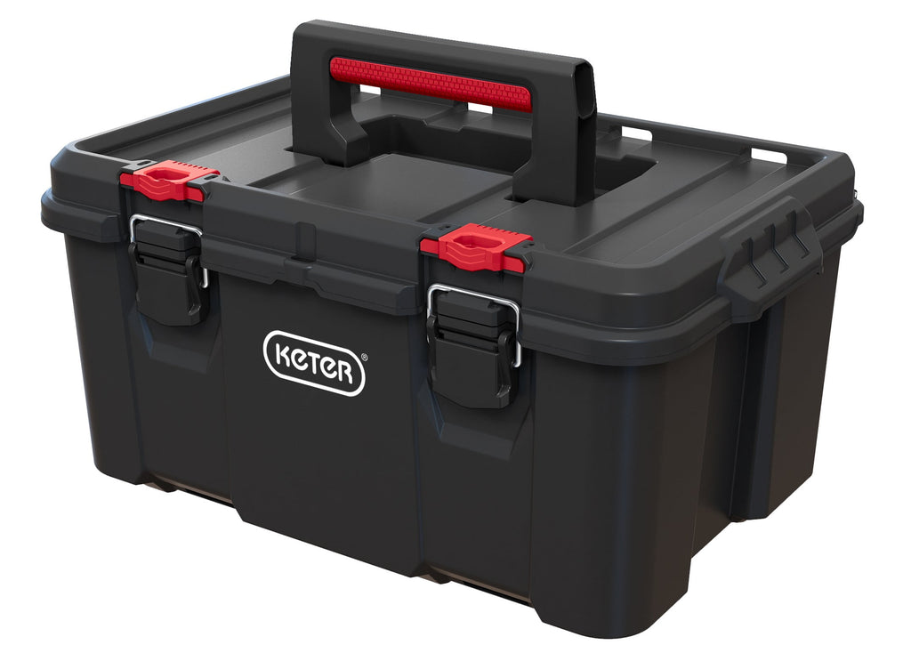 Keter Stack-n-Roll 3 Piece Modular Toolbox System Resin Mobile Tool Storage and Organization - Image 6