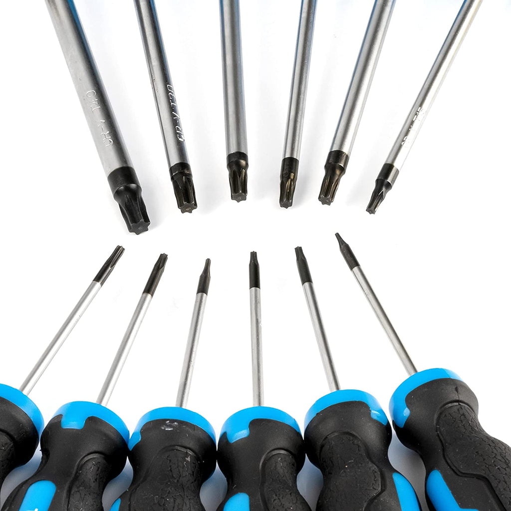 NEIKO 01377A Magnetic Torx Screwdriver Set | 12 Piece | T5  T40 | 6 Point Star Head Driver | Heat Treated Chrome Vanadium Steel | Non Slip C - Image 5