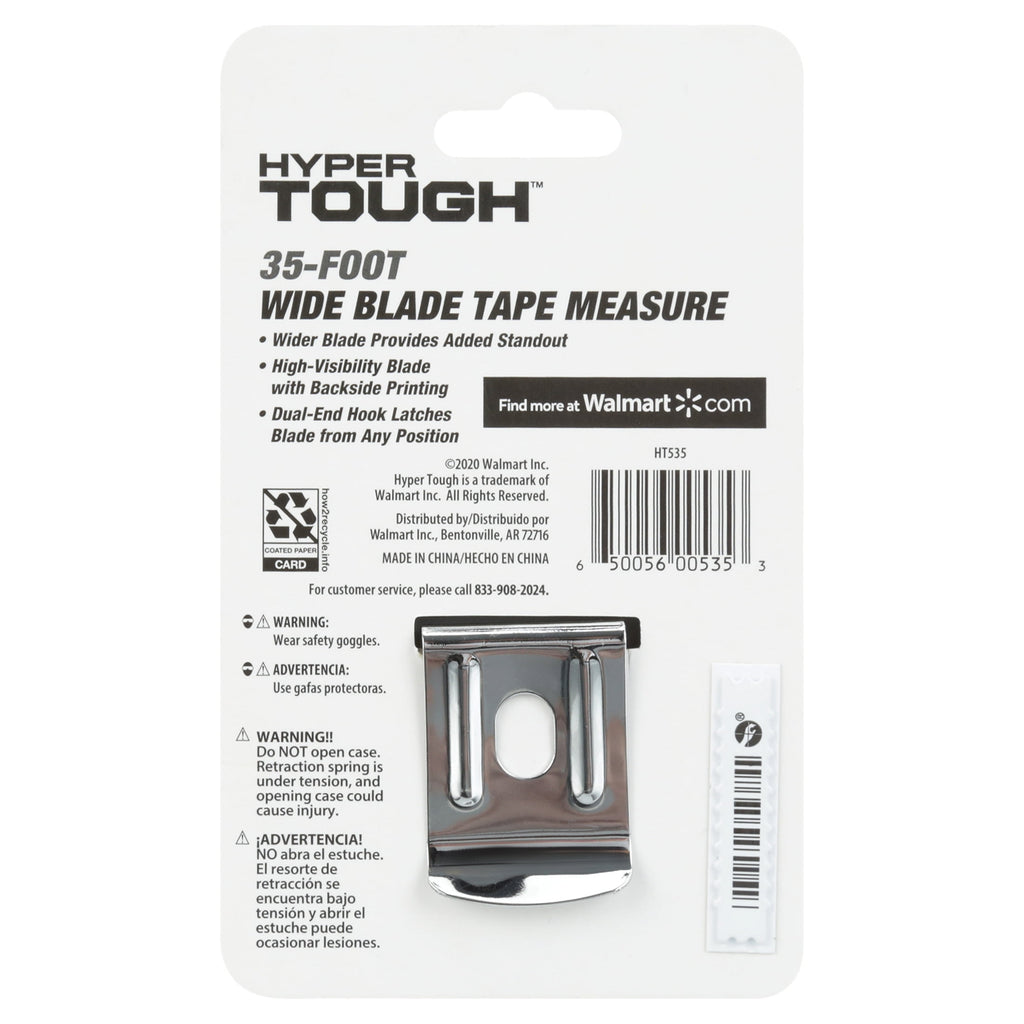 Hyper Tough 35ft. Wide Blade Steel Tape Measure - Image 6