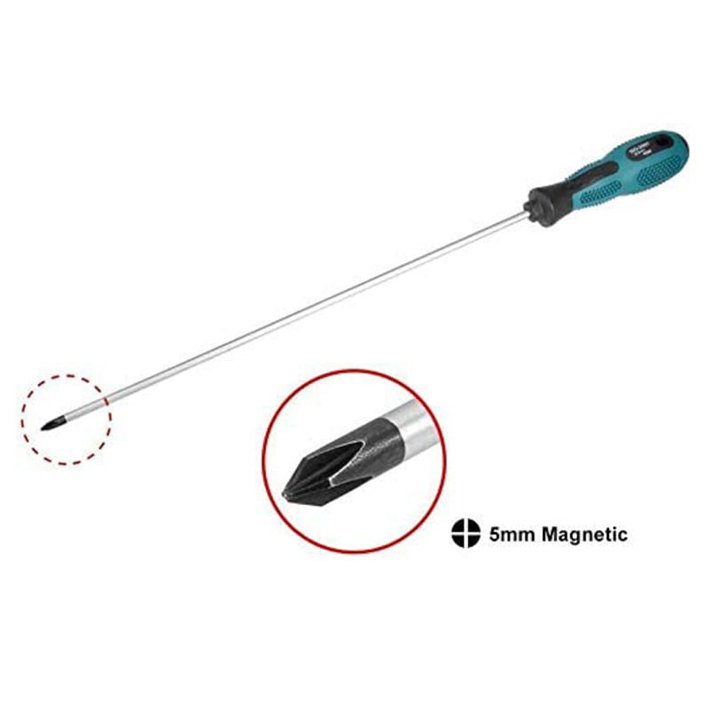 PENGGONG 2Pcs 12 Inch Long Slotted and Phillips Screwdriver Set Magnetic Screwdriver with Rubber Handle - Image 2