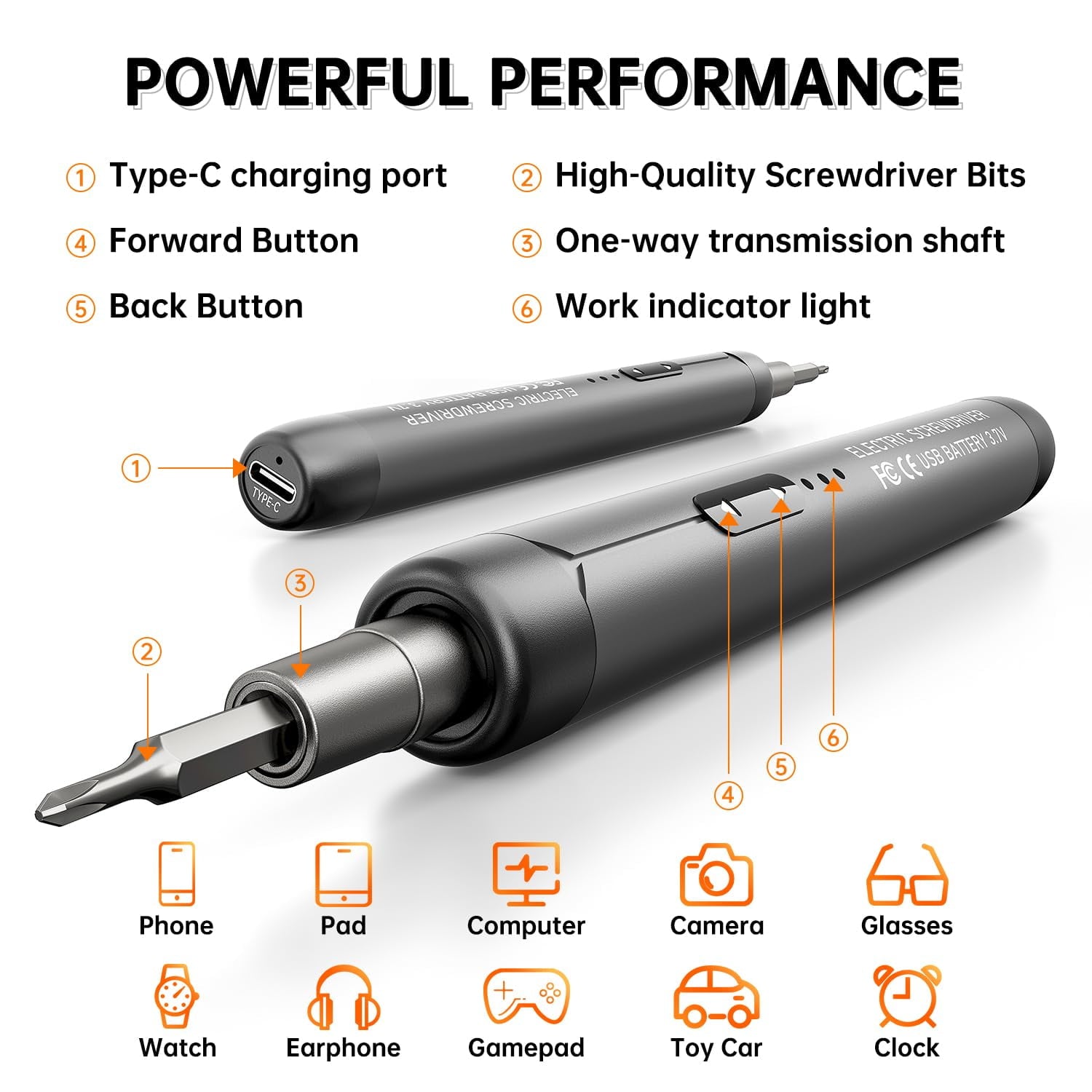 46-in-1 Mini Electric Screwdriver Kit, 3N.m Torque & Quick-Charge | Precision Set with Magnetic Bits & Case | 5 Torqu... - Image 3