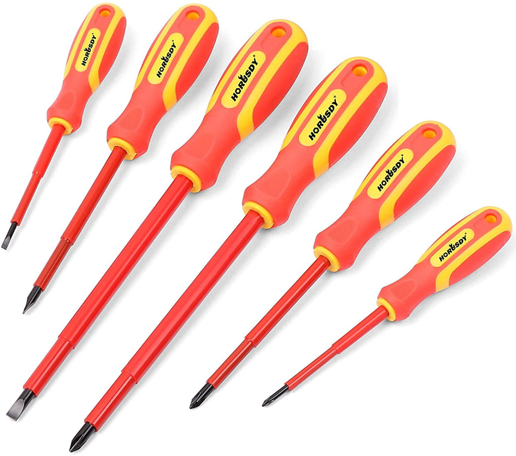 6pc Electrician's Insulated Magnetic Electrical Hand Screwdriver Tool Set Slotted Phillips New