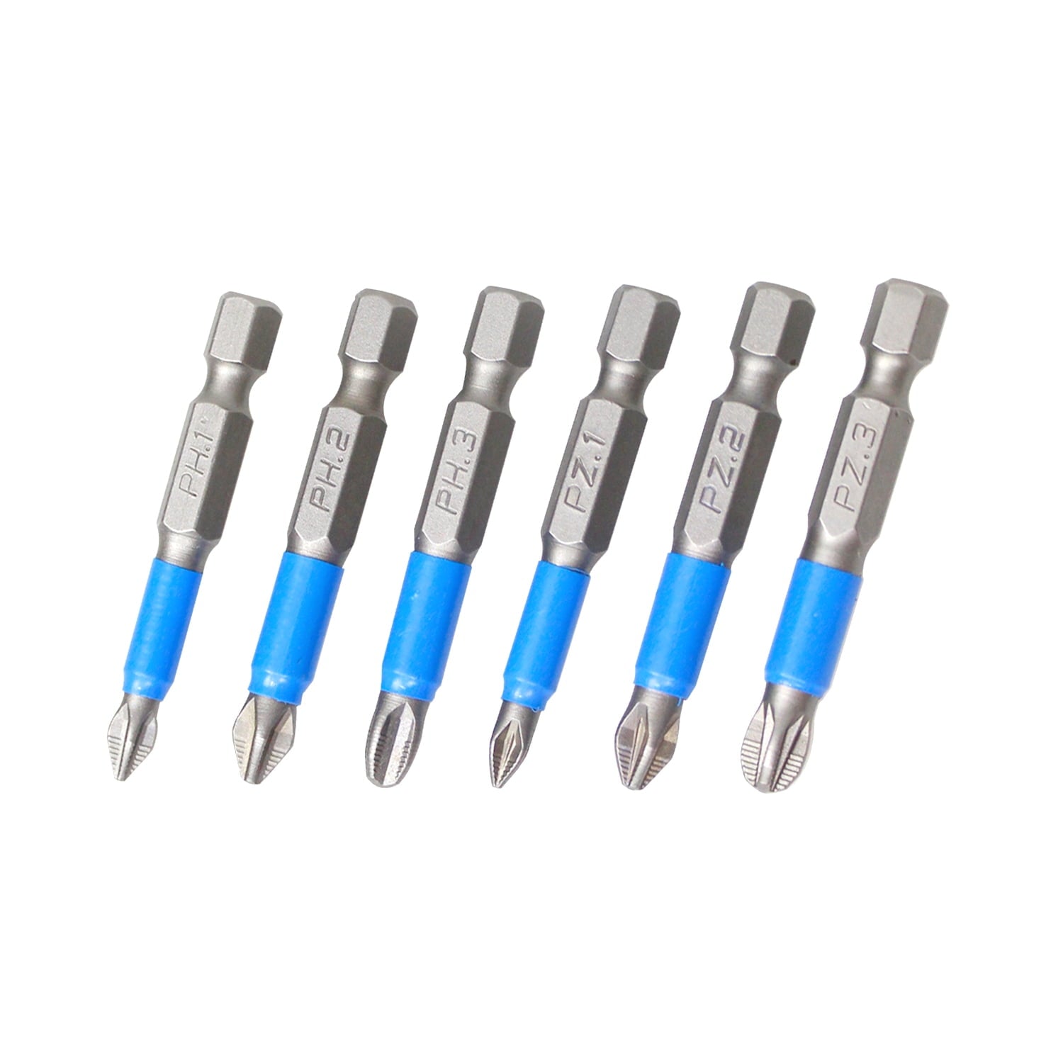 6pcs Magnetic Anti-Slip Screwdriver Bit Set, Phillips Screwdriver Bits Hand Tools, 1/4'' Hex Shank Cross for Power Screwdriver Drill Impact
