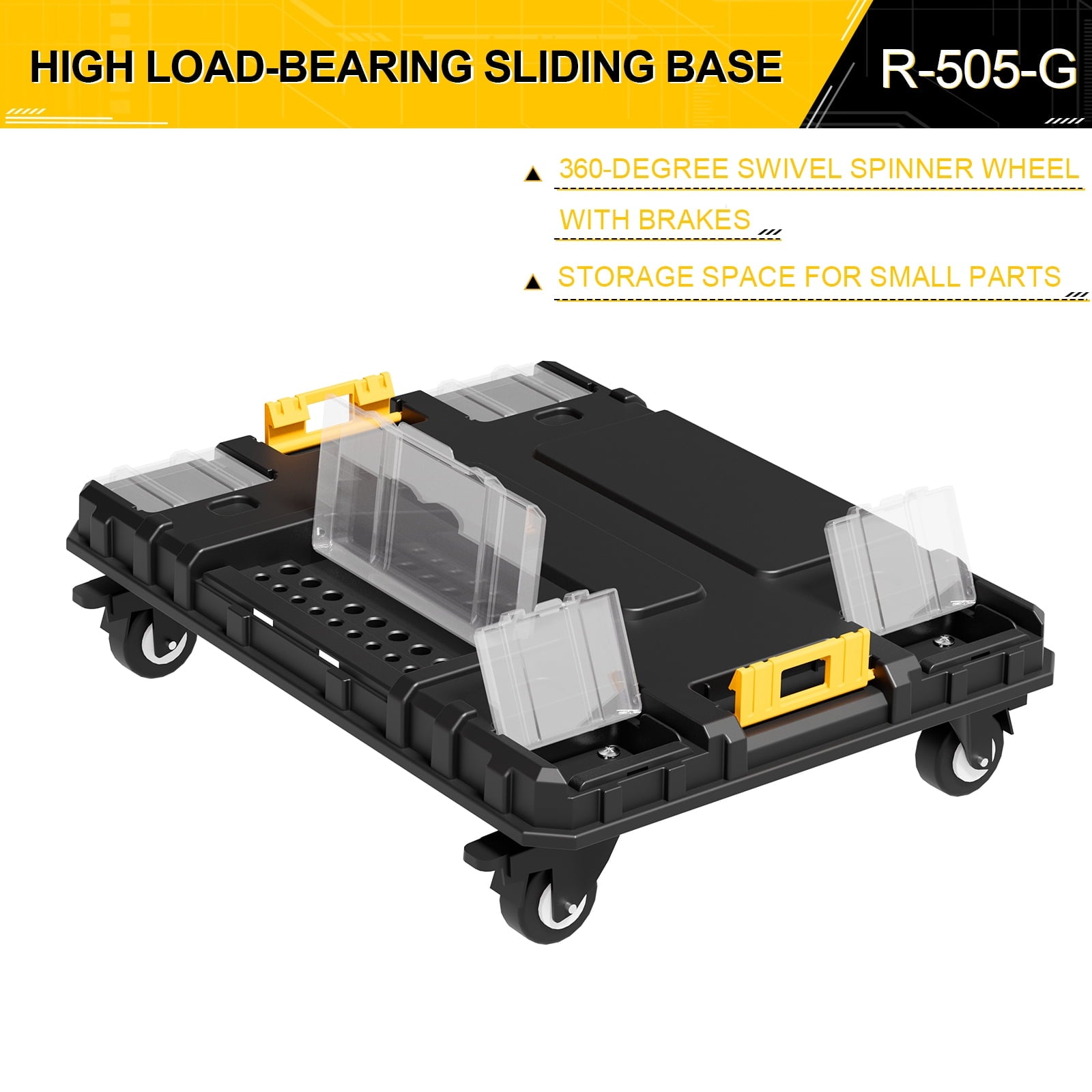 4-in-1 Tool Box with Wheels, Stackable Modular Tool Storage System with Drawers, 755lbs Heavy Duty Mobile Tool Chest ... - Image 4