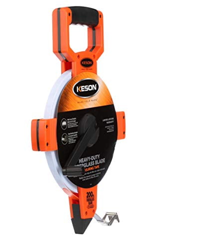 Fiberglass Measuring Tape with Hook, Speed Rewind (Graduations: ft, in. 1/8), 300-Foot - Image 3