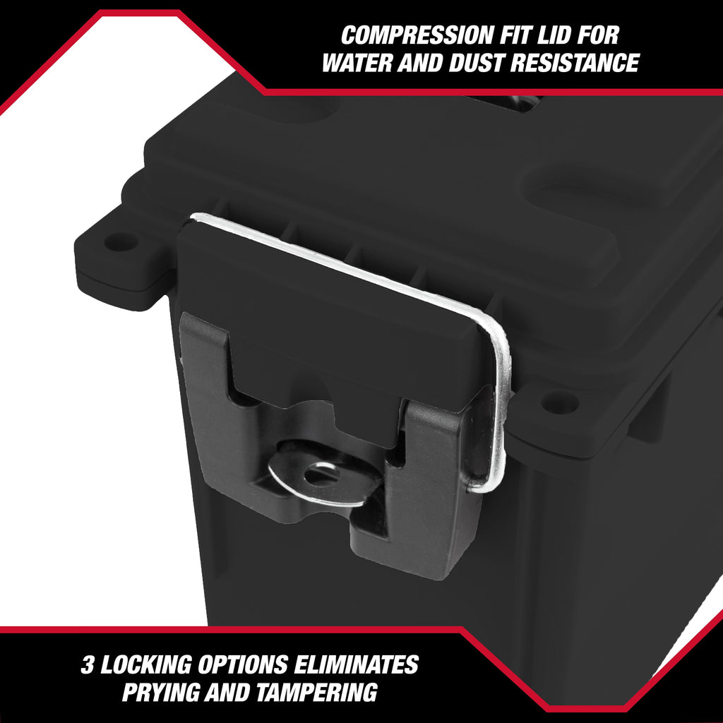 Locking and Stacking Utility and Tool Box, Black Organization Box - Image 3