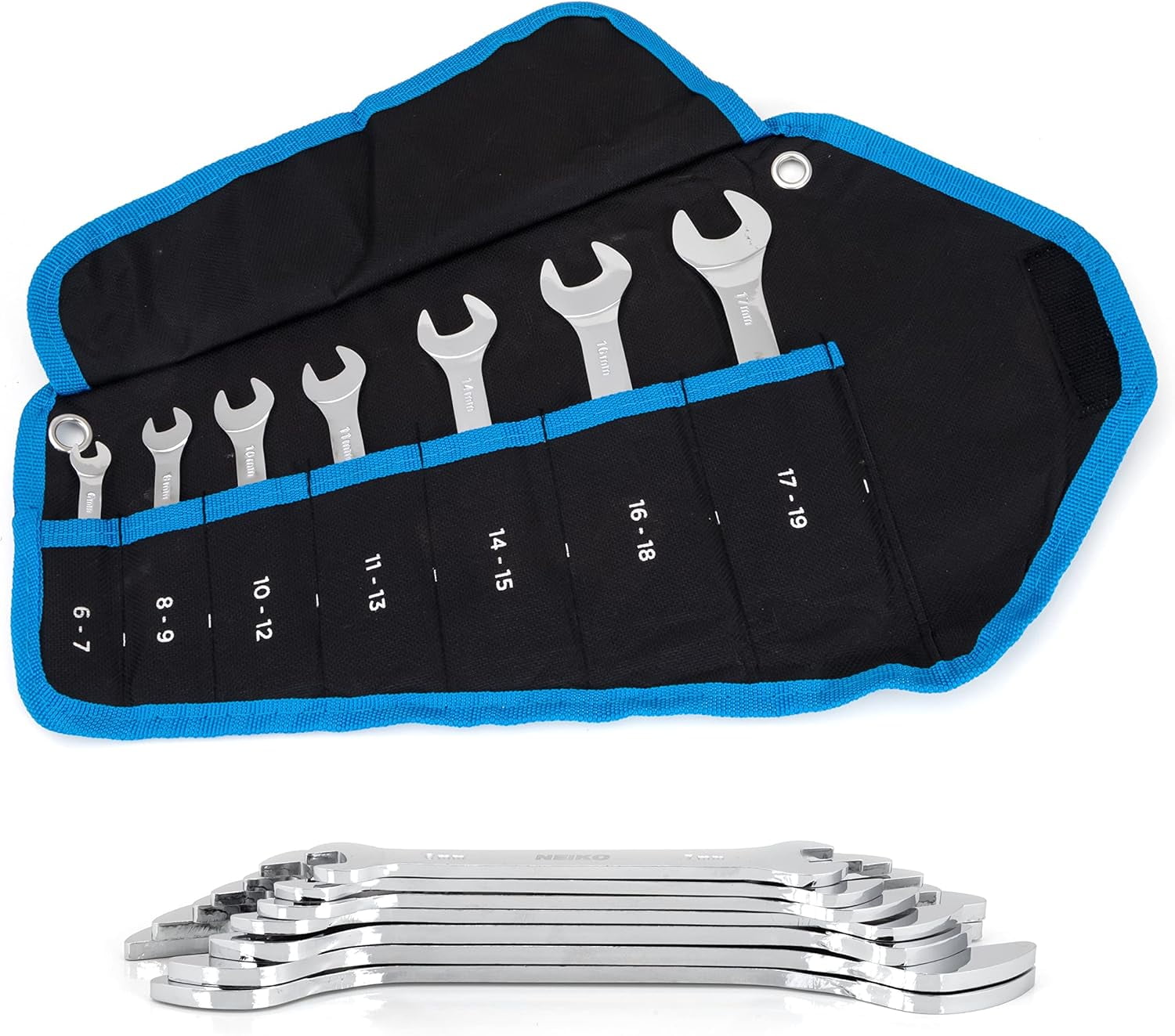 03581A Super Thin Wrench Set, 3-4mm Thick, 7 Piece, Metric Sizes 6-19mm - Image 3