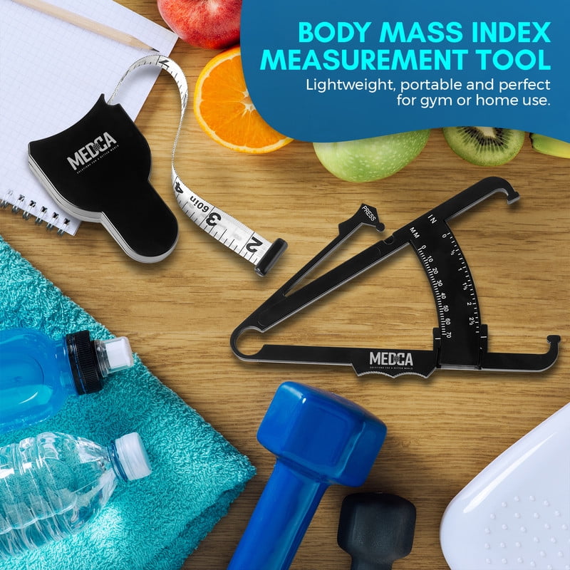 Body Fat Caliper Measuring Tape with Skinfold Calipers, Multicolor, 1 Pack - Image 2