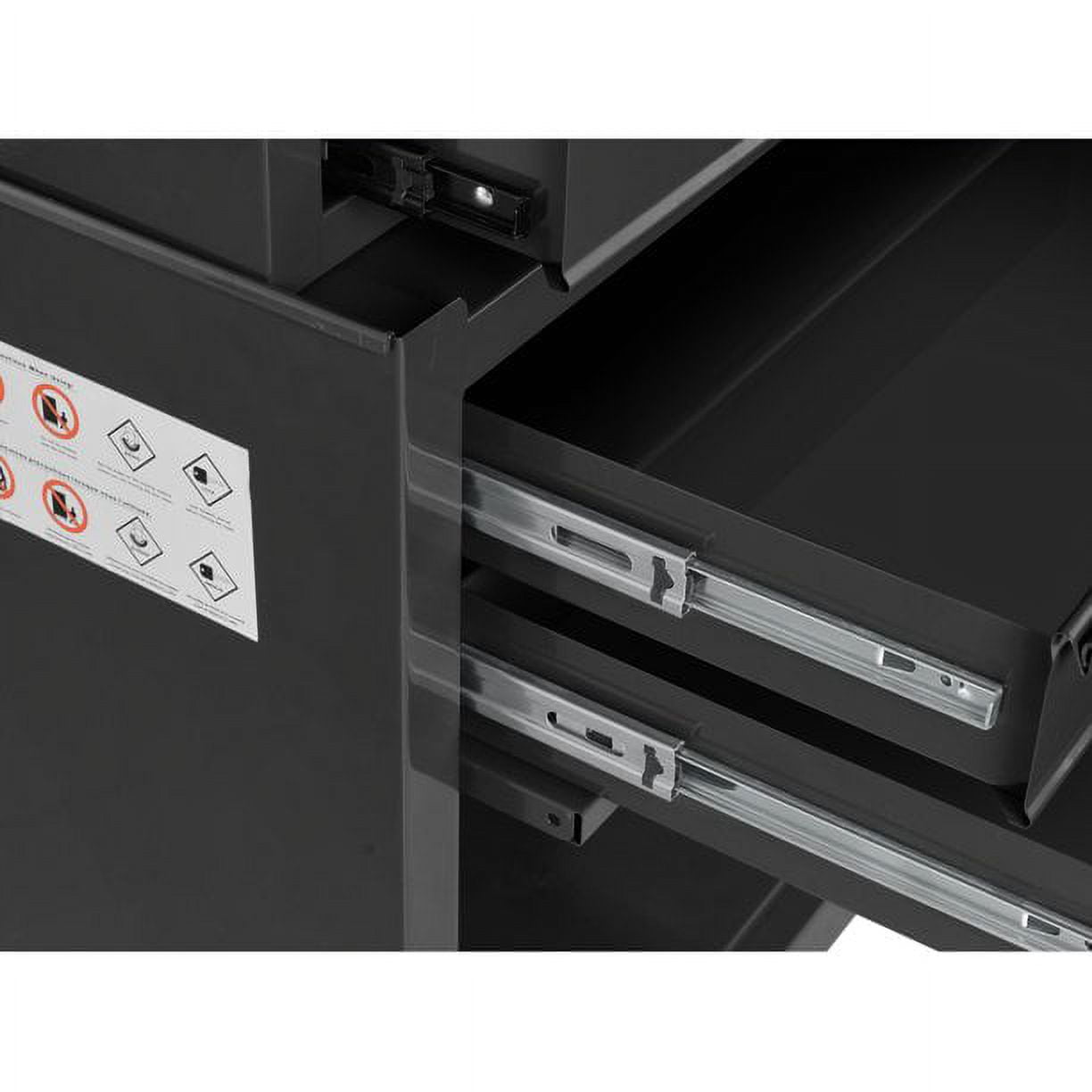 24-inch 5-Drawer Rolling Tool Chest and Cabinet Combo, Steel, Black - Image 4