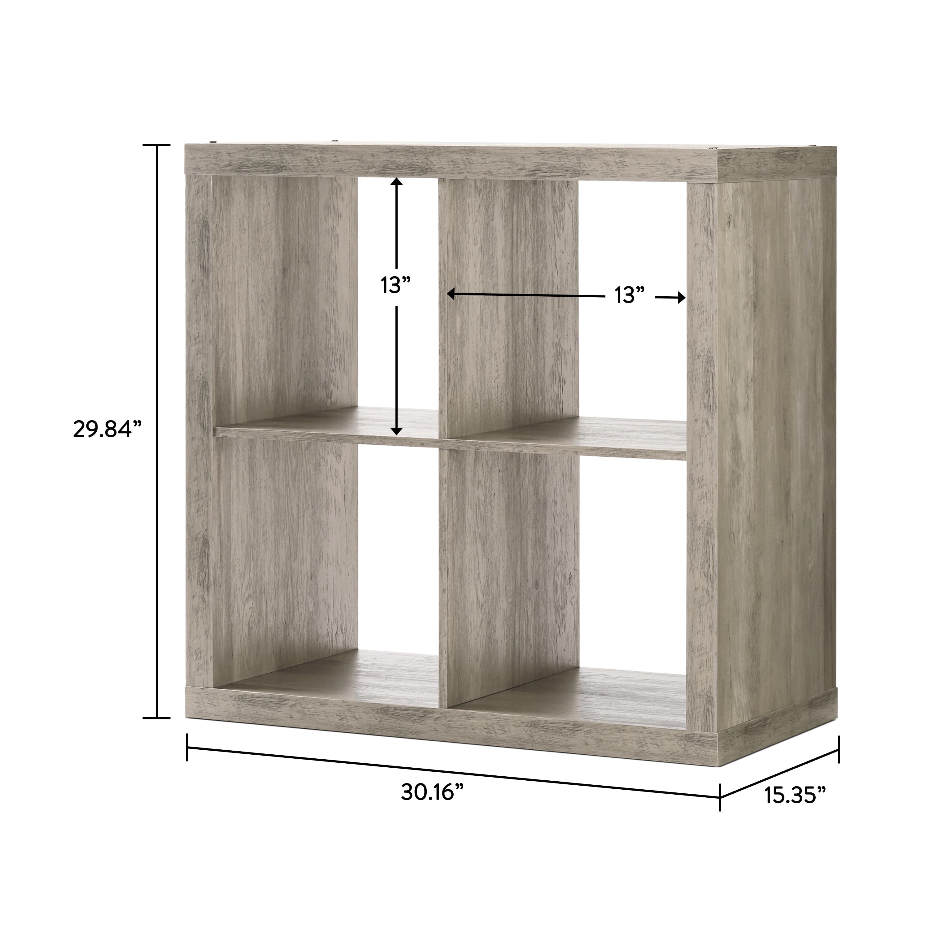 Better Homes &amp; Gardens 4 Cube Storage Organizer, White Texture
